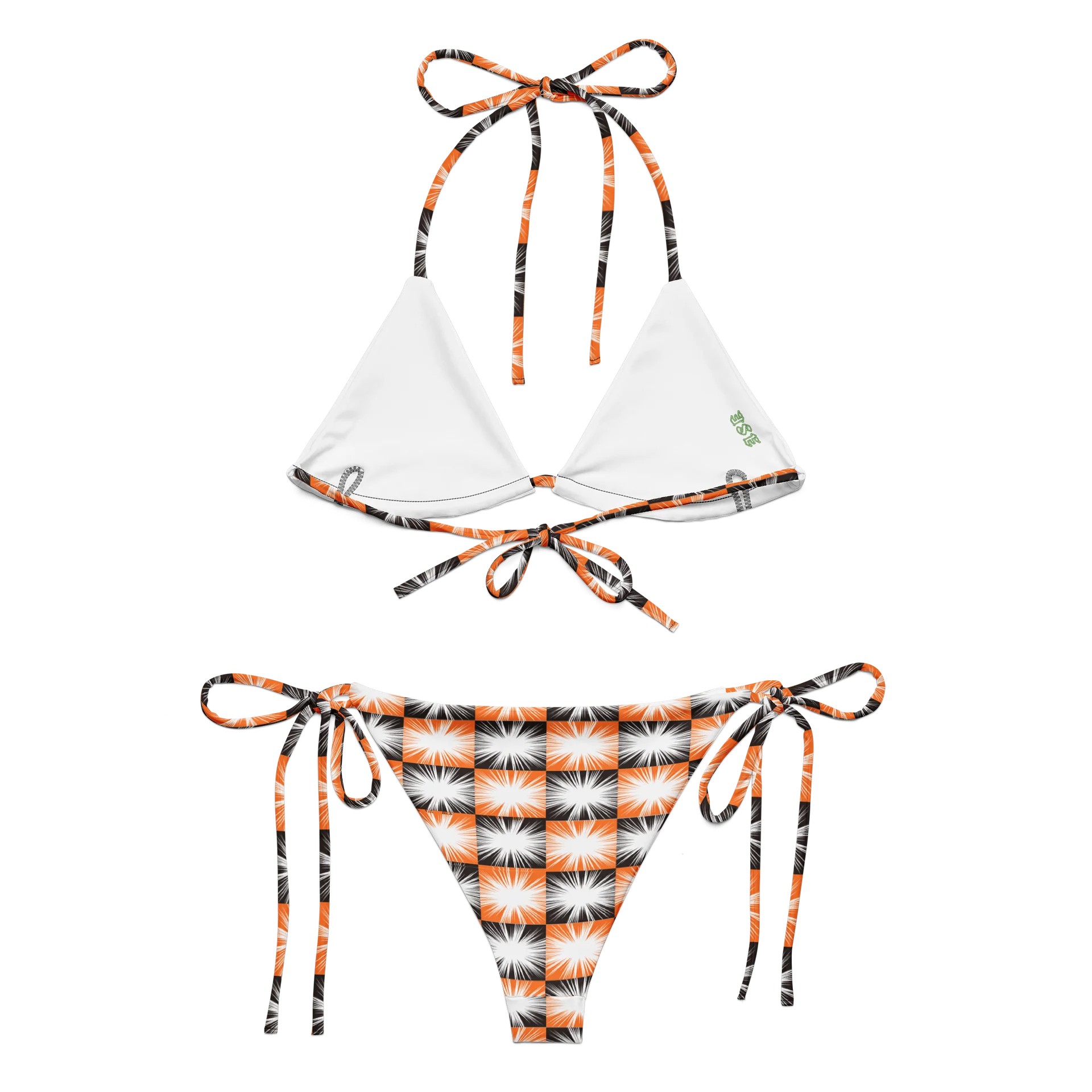 Pop Art Explosion Schnürbikini Crab Symbol Checkerboard Bikini Set product image (4)