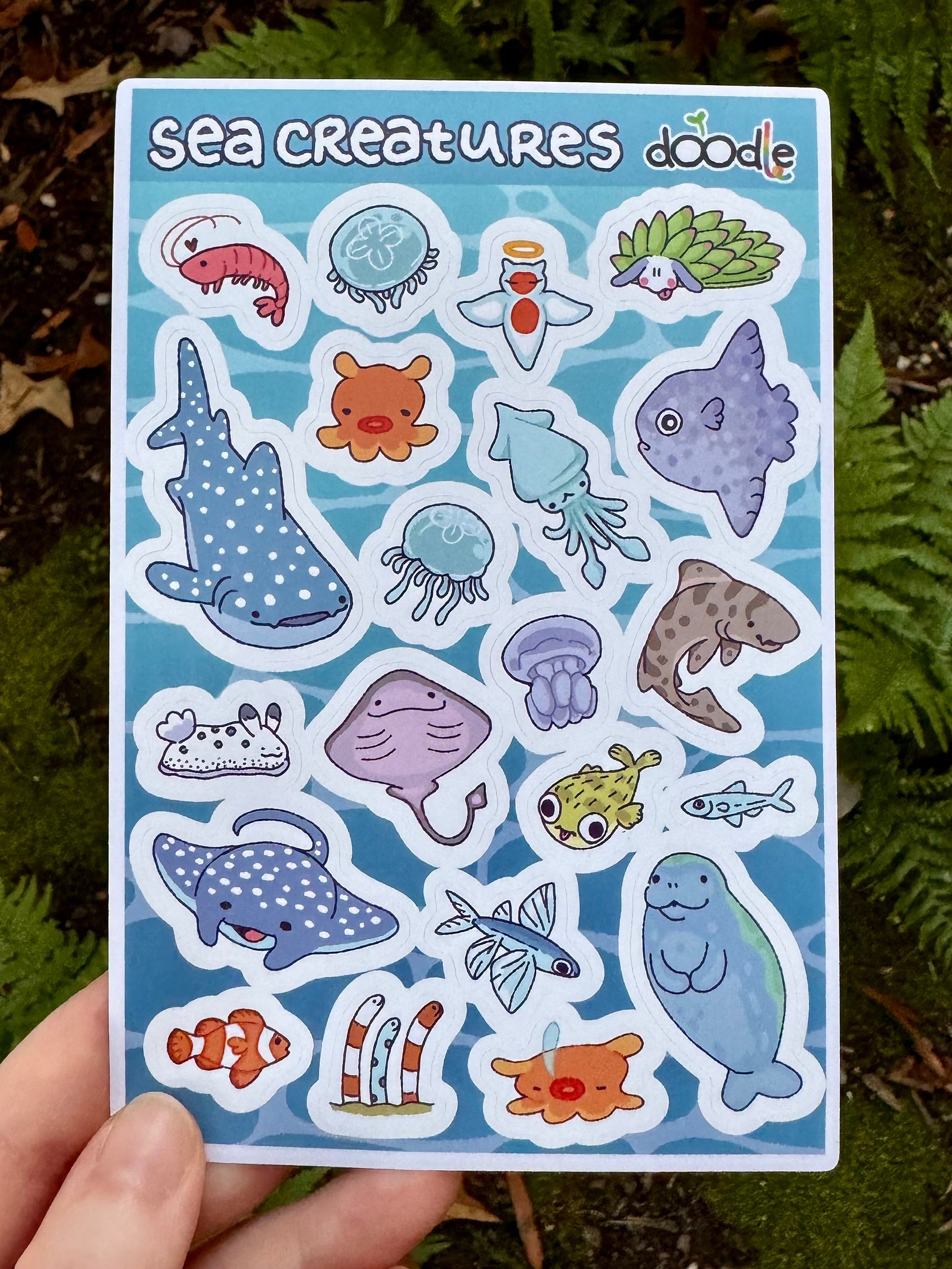 August 24' SEA CRITTERS Sticker Sheet product image (1)
