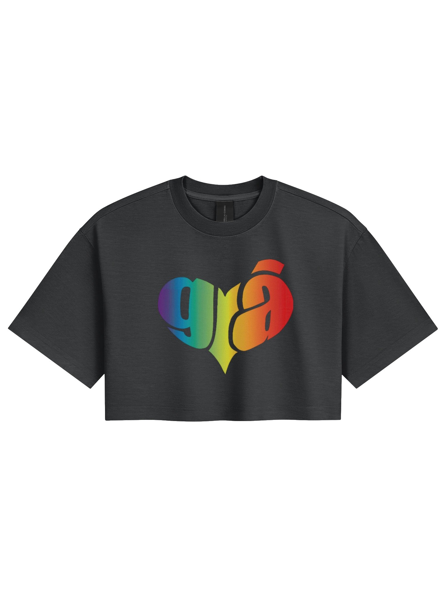 Grá Meaning Love 🧡 Pride Cropped T-shirt in Irish / Gaeilge / Gaelic product image (1)