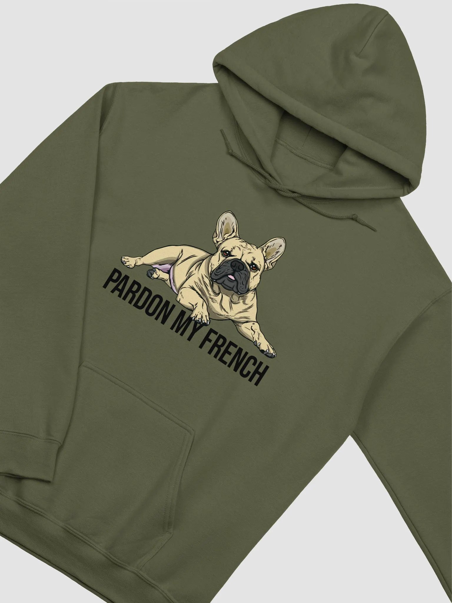 Pardon My French Hooded Sweatshirt of a French Bulldog | Funny Hoodie for Frenchie Owners product image (5)