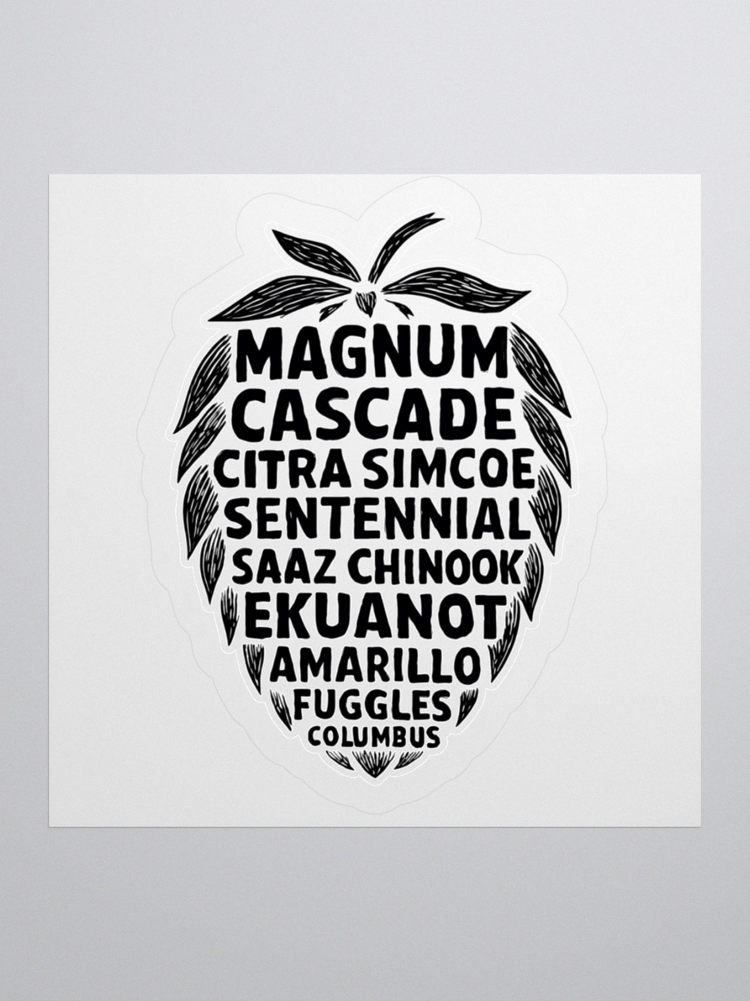 Hop Varieties Sticker product image (1)