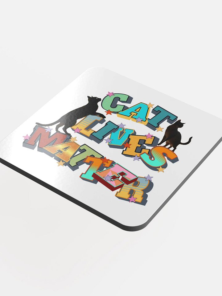 Cat Lives Matter Star-Studded Feline Coaster product image (1)