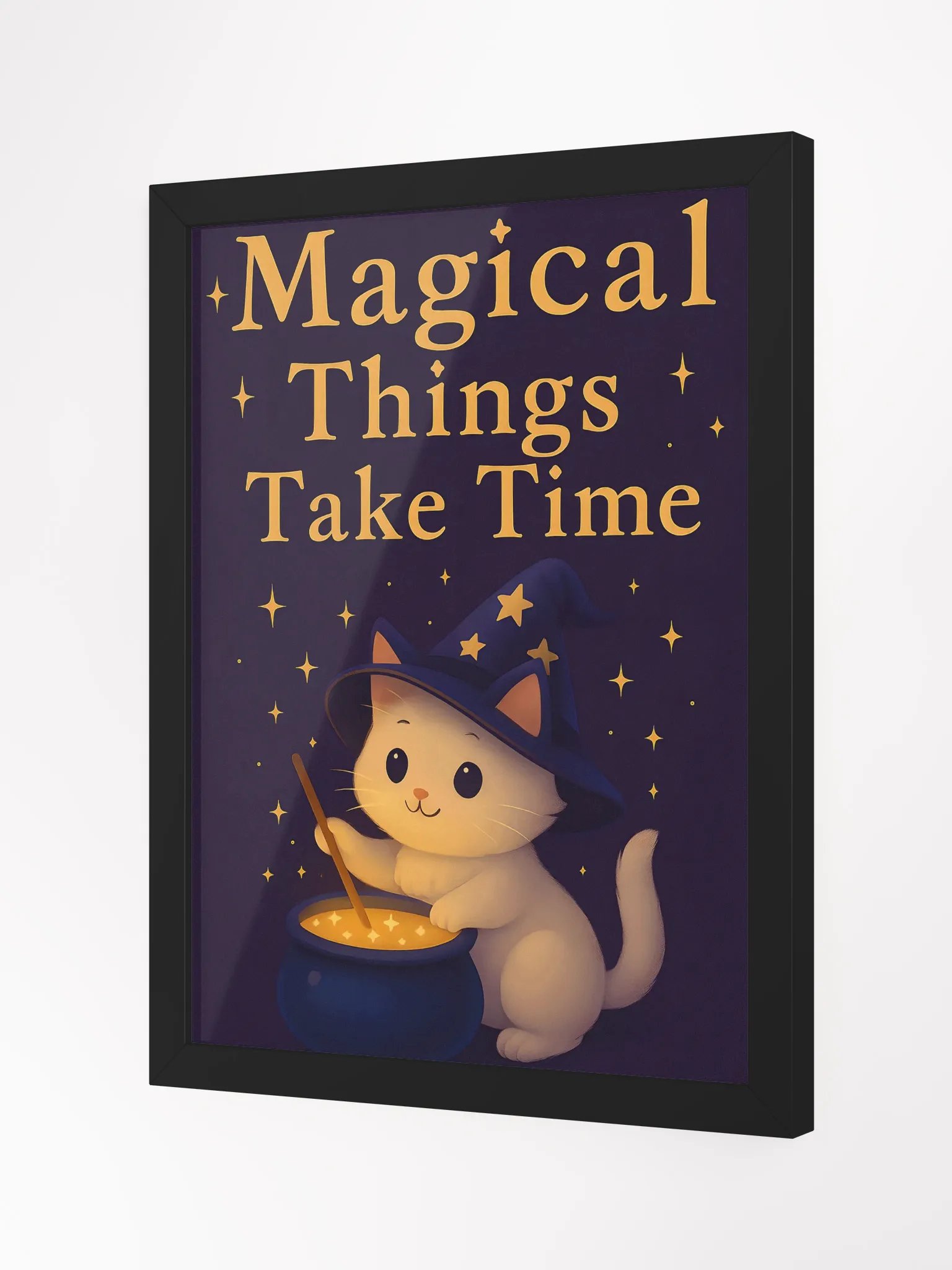 Magical Cute Cat Motivational Framed Poster product image (17)