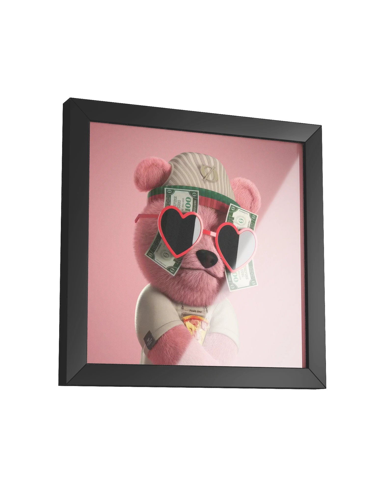 Money Vibes Teddy – Aesthetic Pink Bear Wall Art product image (15)