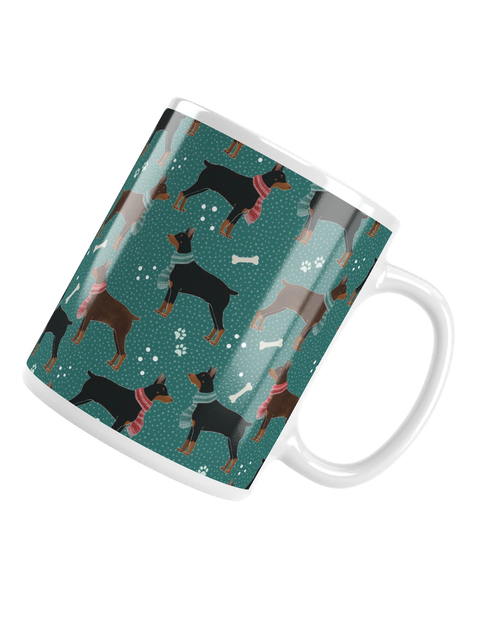 Winter Dobermans in Scarves Mug product image (6)