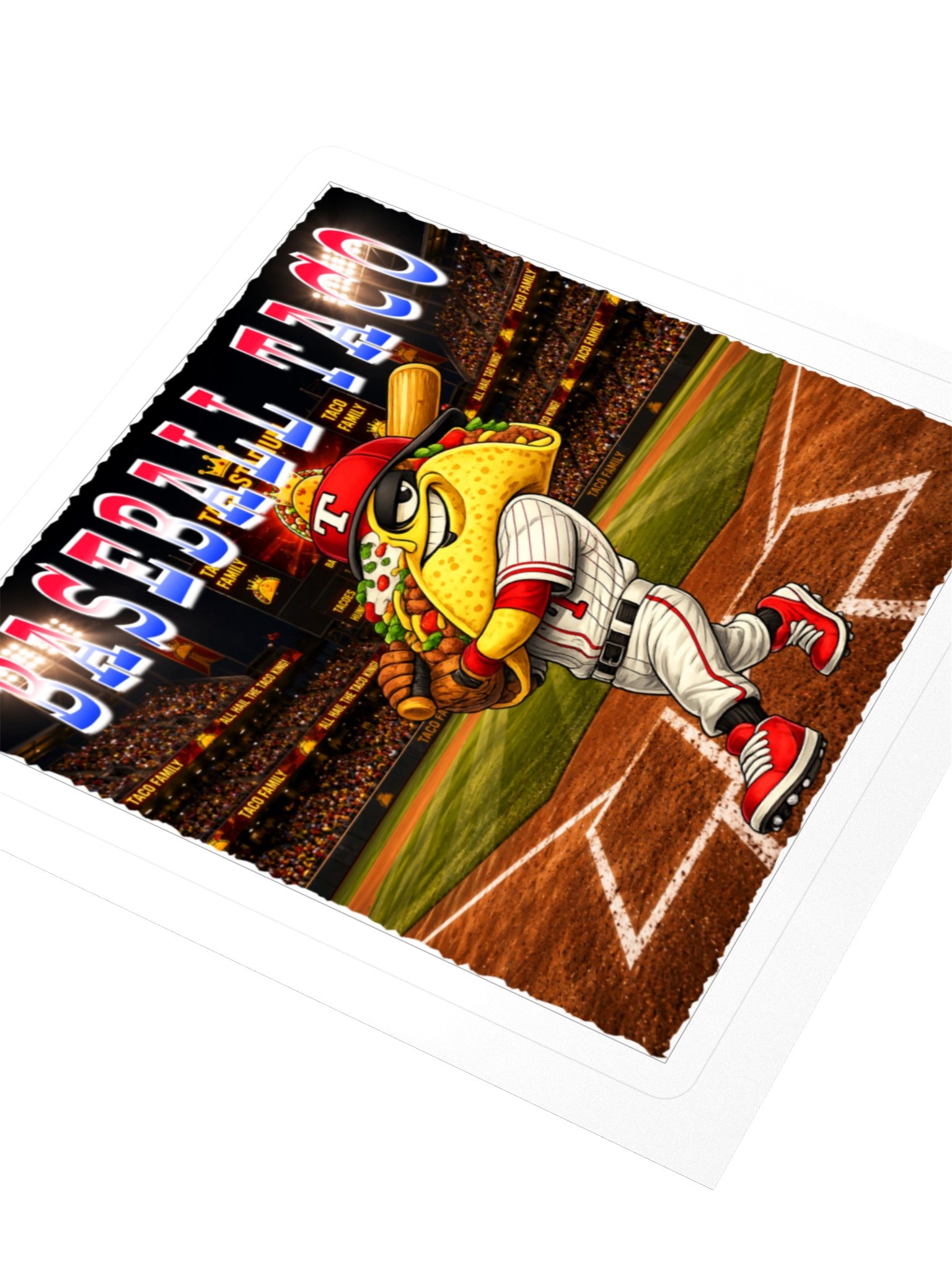 Baseball Taco Kiss Cut Sticker - The Taco Family product image (8)