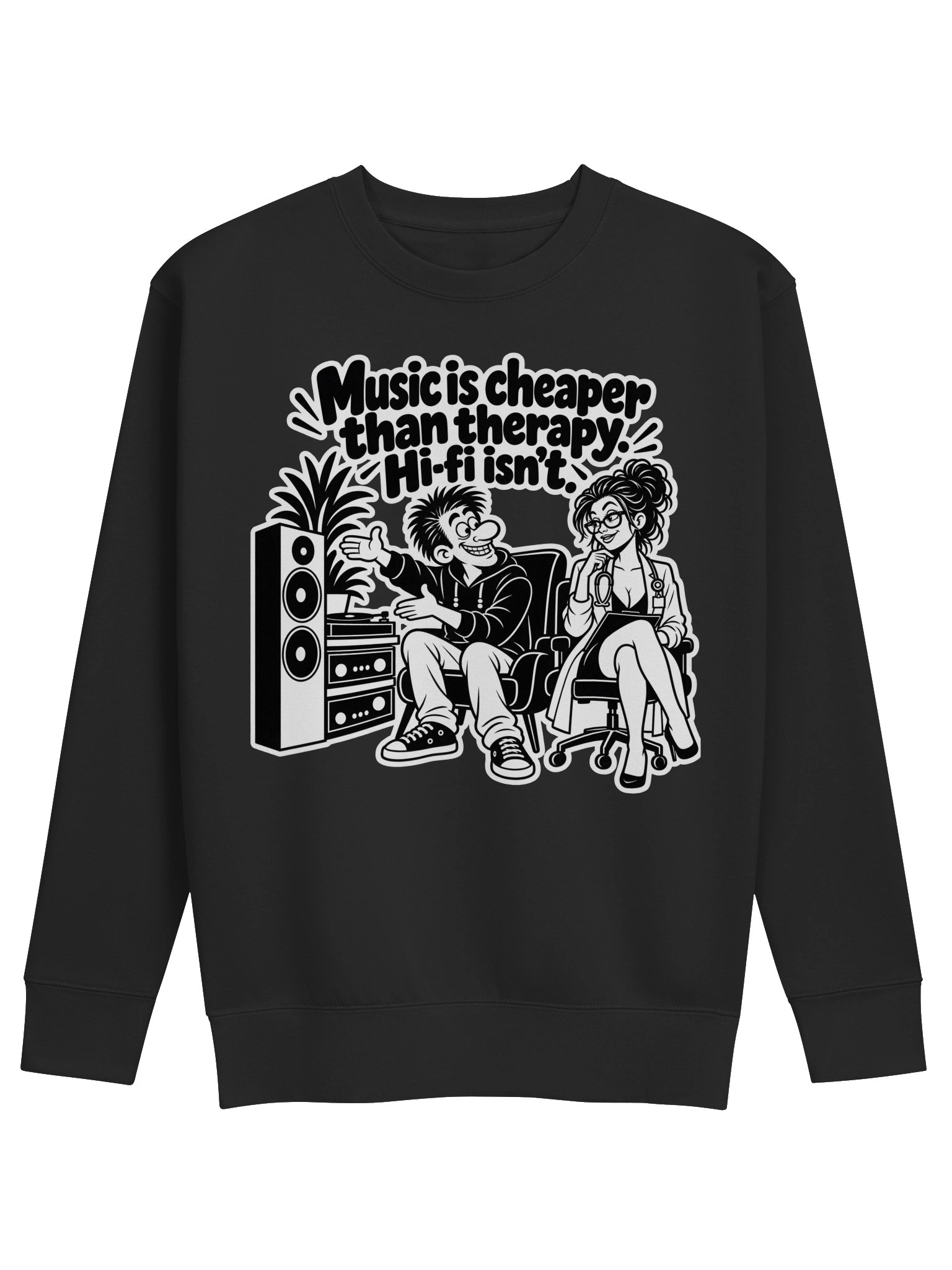 Music is Cheaper than Therapy, Hifi Isn't - Long Sleeve T-shirt product image (1)