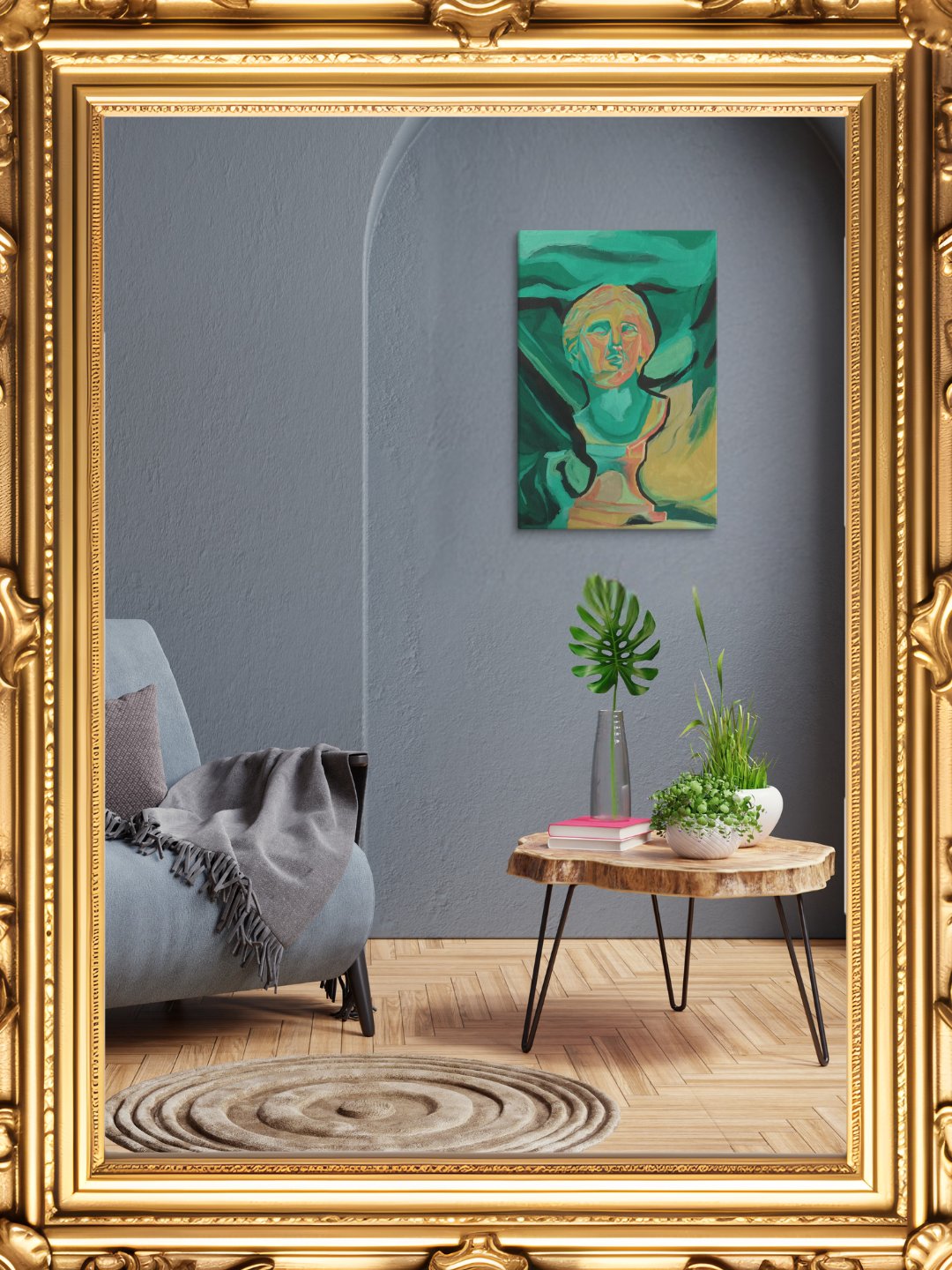 Neoclassical Turquoise Canvas Print product image (2)