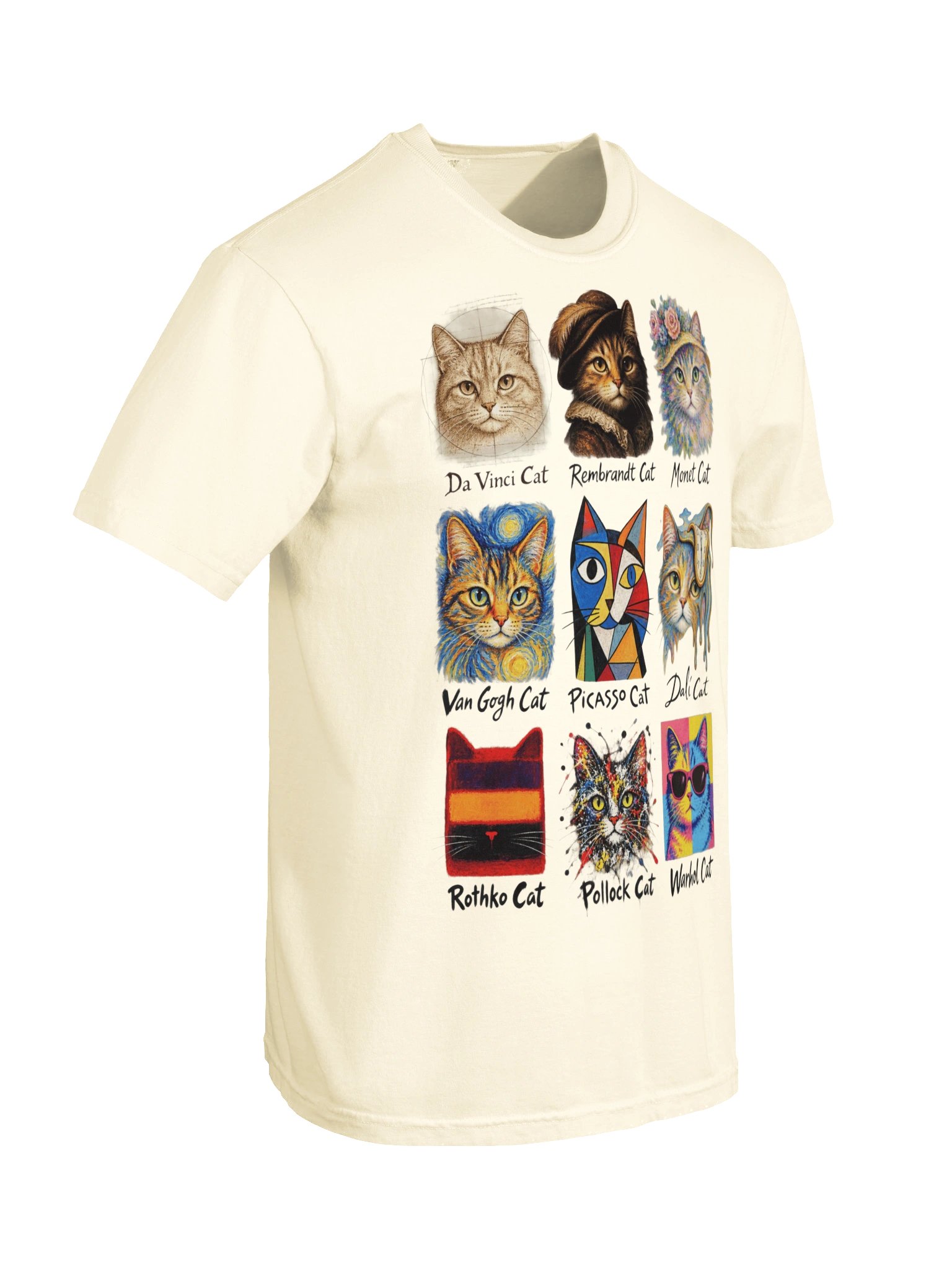 Comfort Colors® Famous Art History Painter Cat T-shirt Artistic Cat Portraits shirt product image (2)