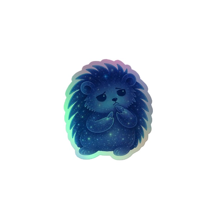 Zodiac hedgie Cancer holographic sticker product image (2)