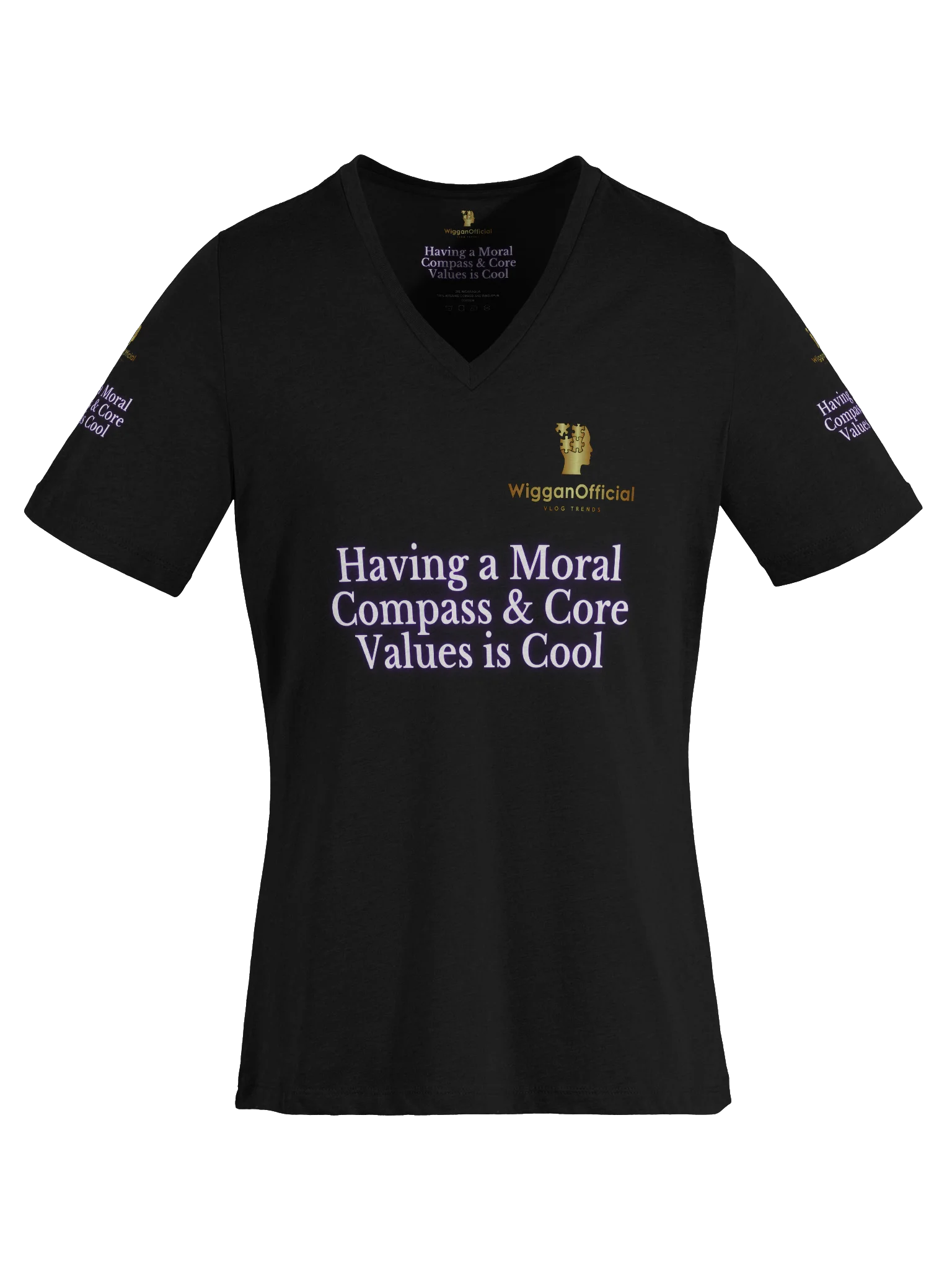 WigganOfficial “Having a Moral Compass & Core Values Is Cool” Women's Relaxed V-Neck T-Shirt product image (6)