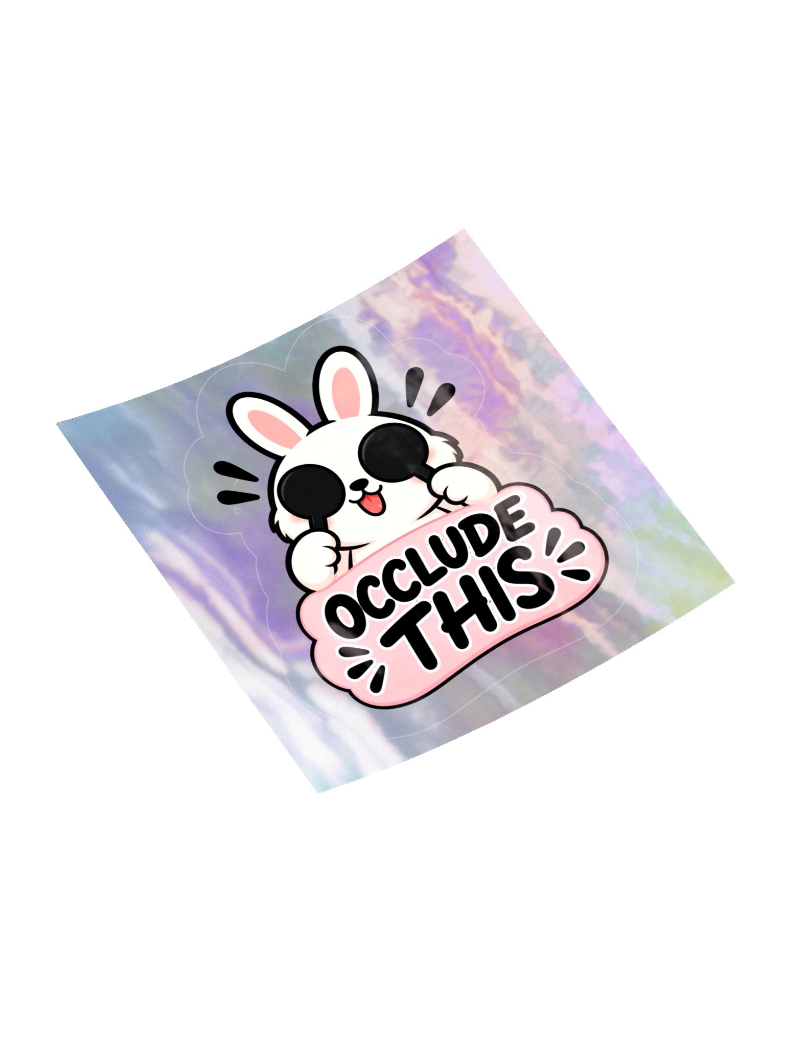 Sleepy Optometrist Occlude This Holographic Sticker Sheet product image (4)