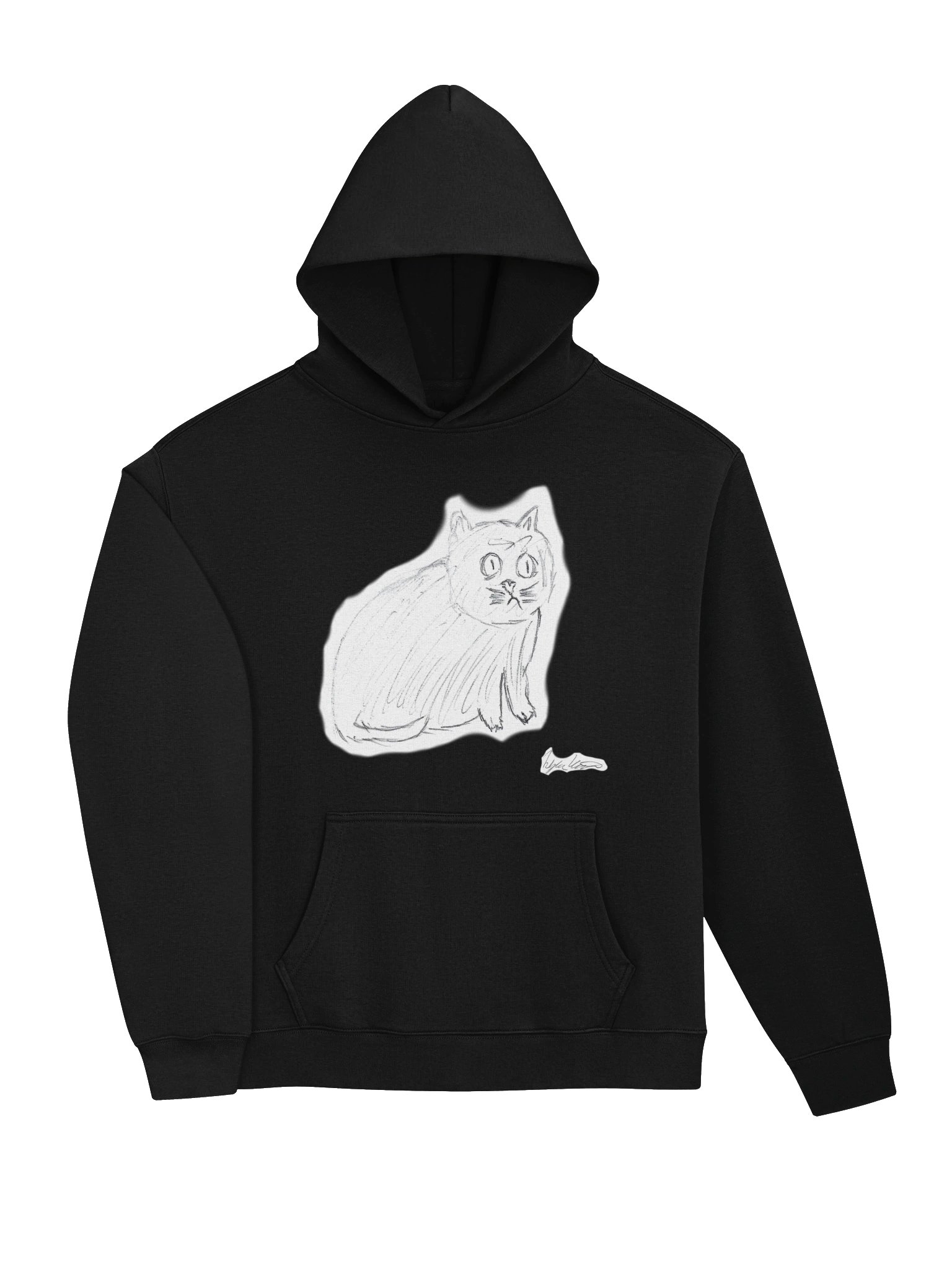 Sketch CPTSD Cat Premium Relaxed Hoodie by Lucky! product image (7)