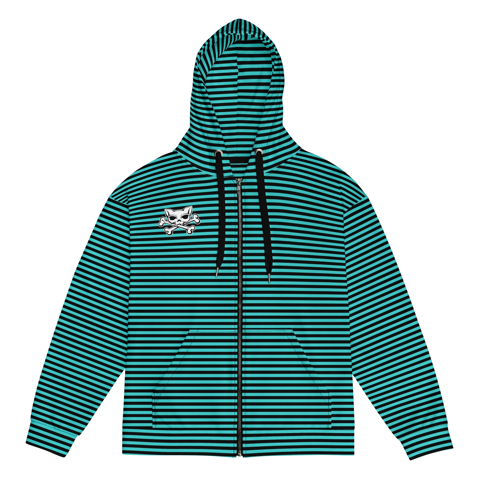 Blaque and Turquoise Stripped Hoodie product image (1)
