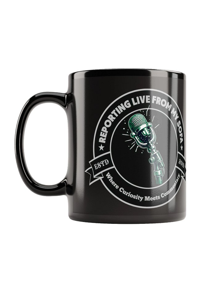 Reporting Live From My Sofa Podcast Microphone Mug product image (2)