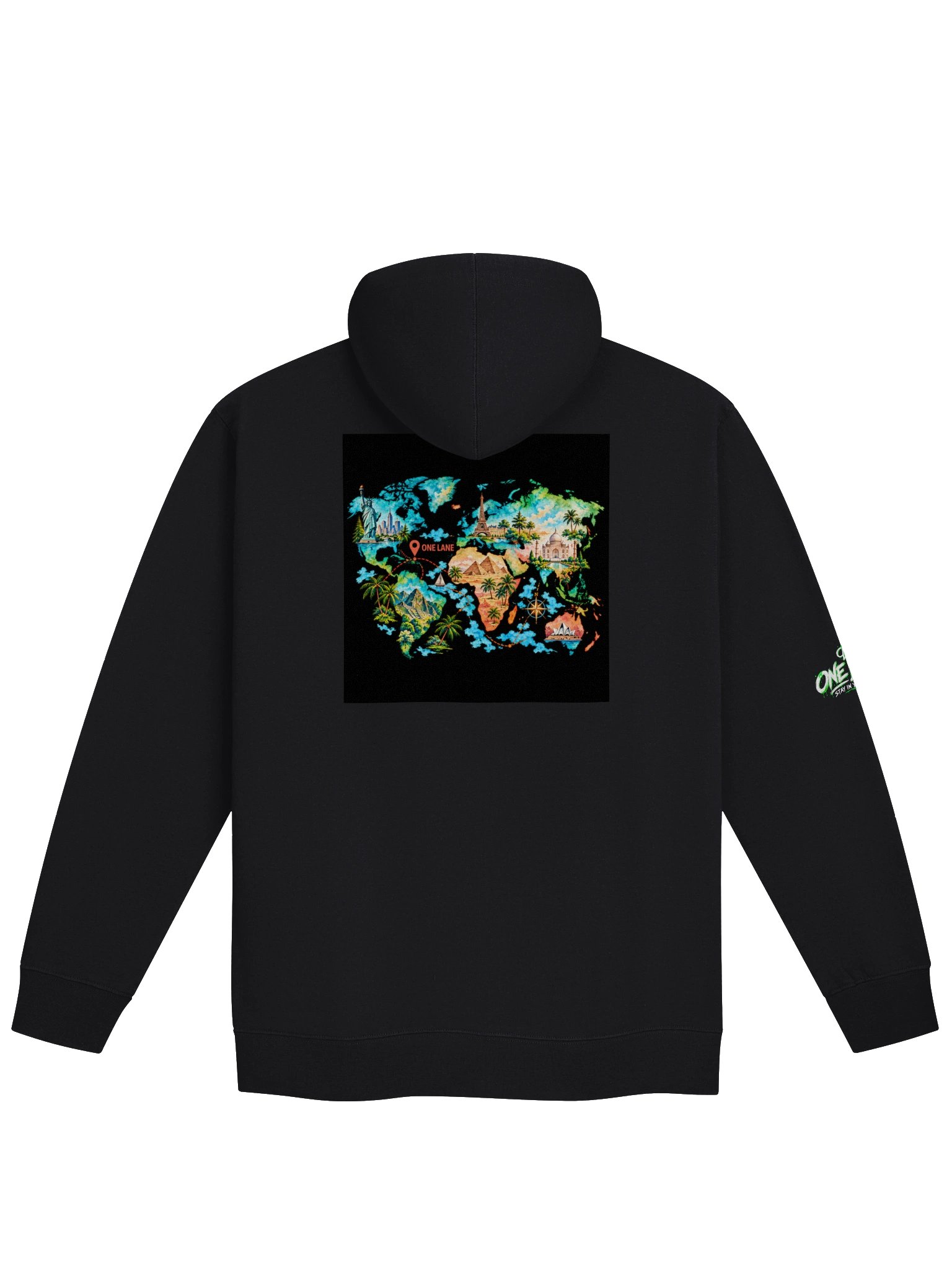 One Lane Globe Travel Zip Hoodie product image (8)