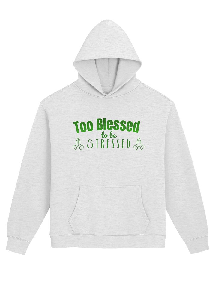 Too Blessed Oversized Hoodie — Gold Praying Hands product image (25)