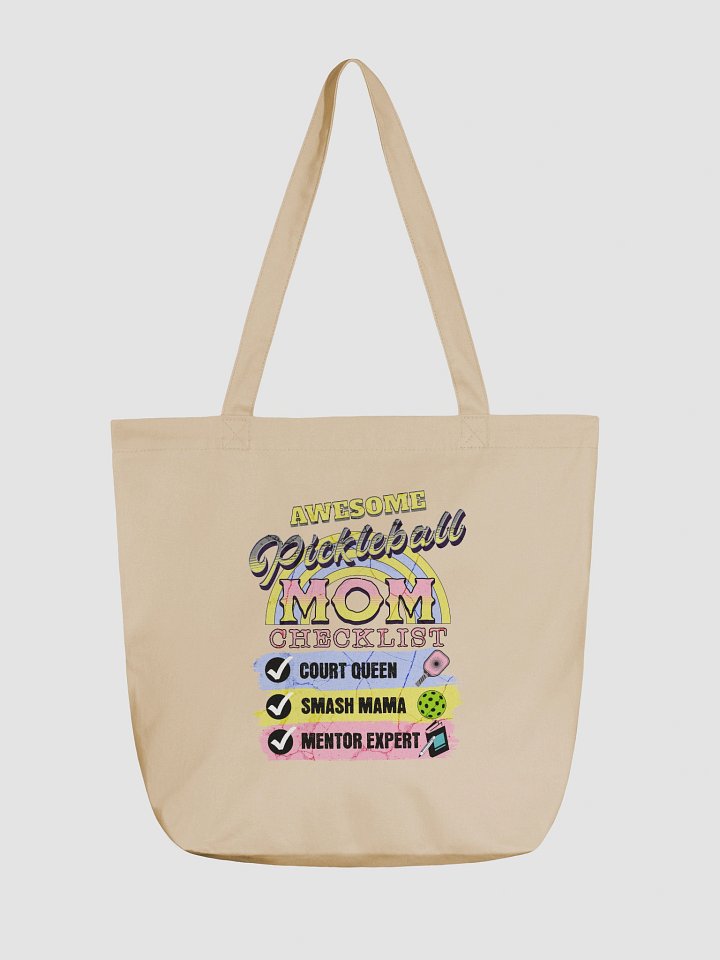 Awesome Pickleball Mom Checklist Eco Tote product image (5)