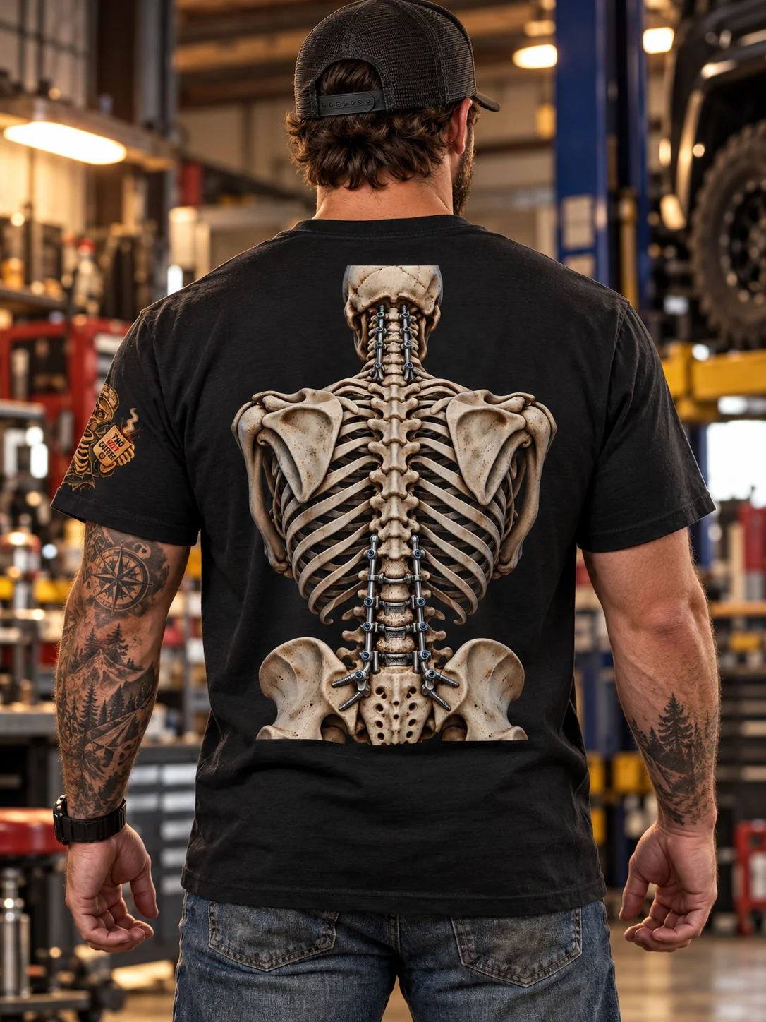 Spinal Fusion Surgery Shirt — Aftermarket Parts Surgical Spine Tee | Rebuild Shop product image (1)