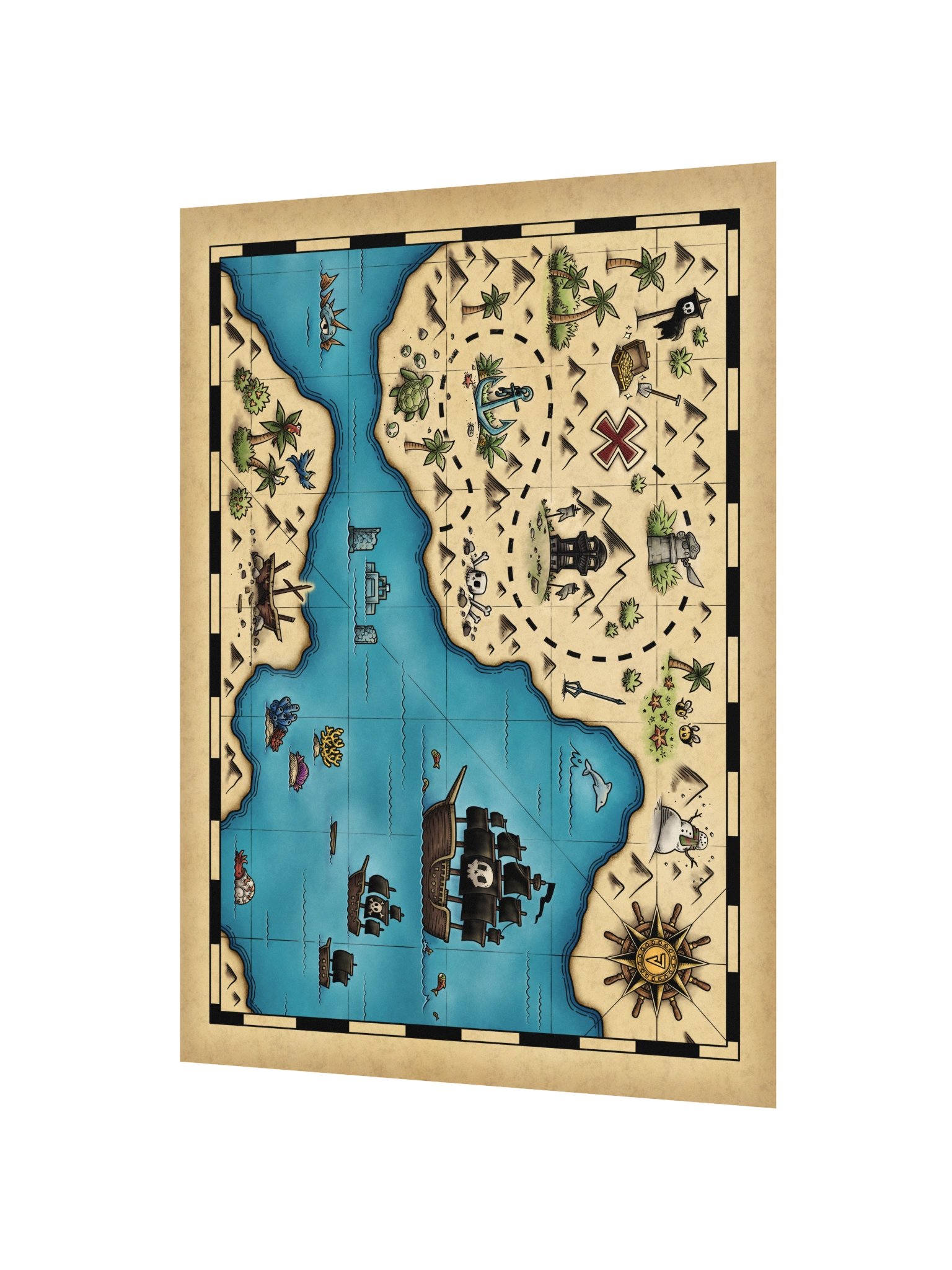 Capt. Sal's Lost Treasure Map Poster! (Large Size) product image (2)