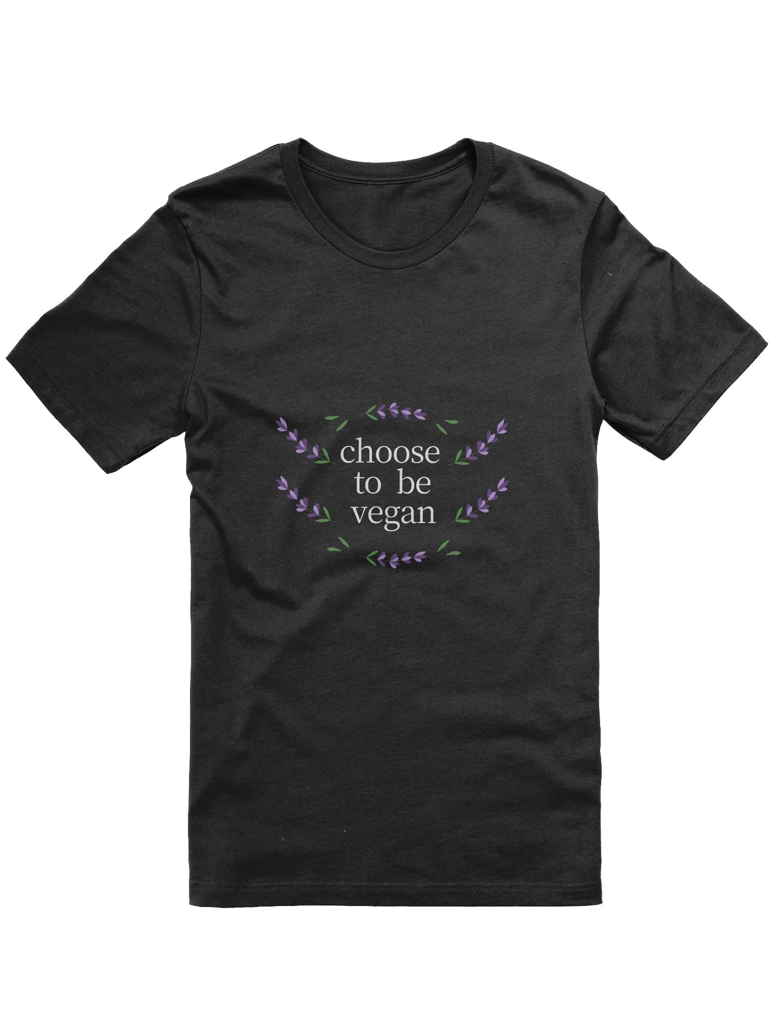 “Choose to be Vegan” Unisex Black T-Shirt product image (2)