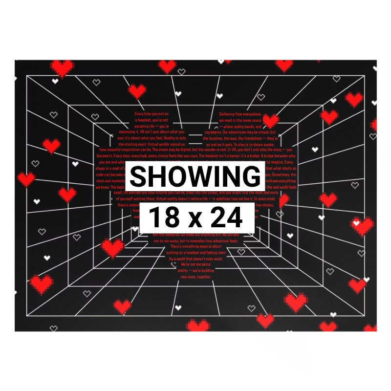 Deep Love VR Pixel Heart Nostalgic Poster Print product image (25)