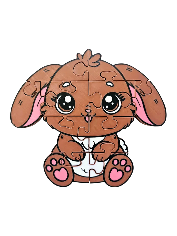 Bunny 3D Printed Jigsaw Puzzle, Educational Rabbit Toy for Kids, Montessori Play, STEM Learning product image (1)