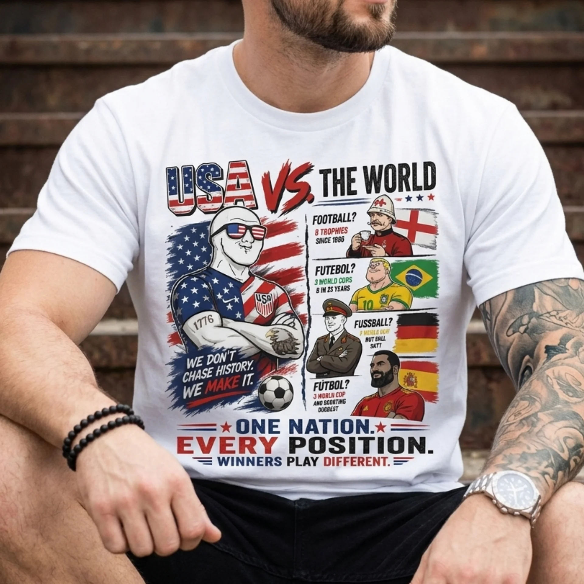 USA vs The World Funny Soccer World Cup 2026 Tee product image (1)
