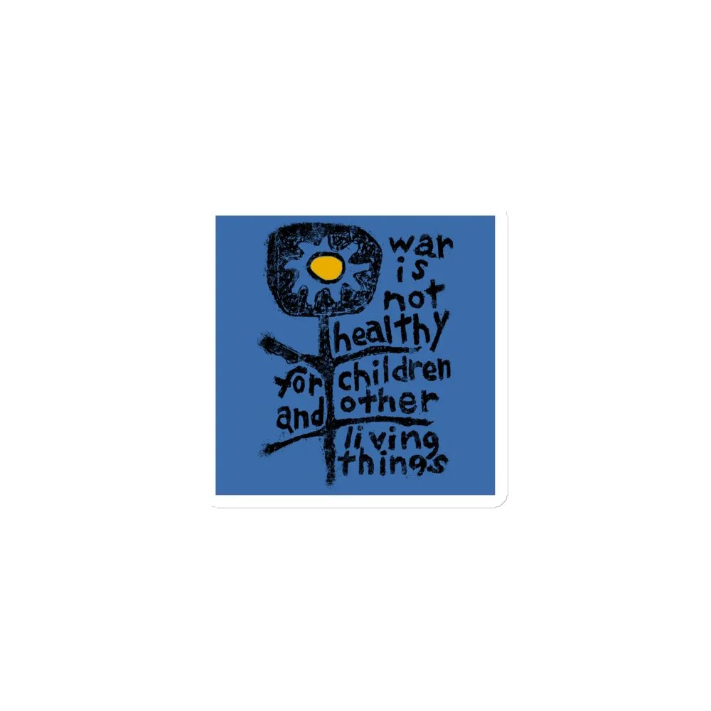 war is not healthy for children Magnet Set in Blue product image (1)