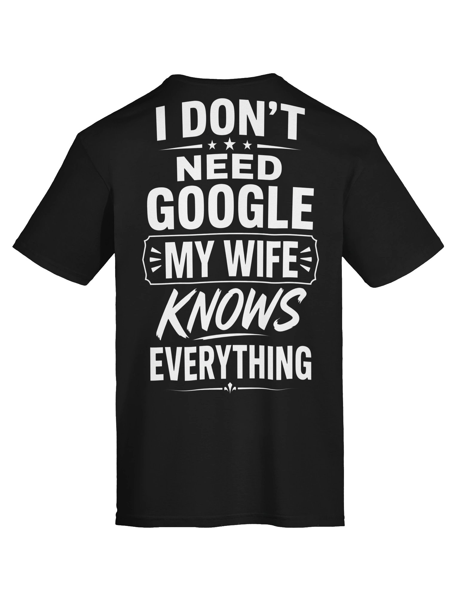 I Don’t Need Google, My Wife Knows Everything – Funny Husband Quote T-Shirt Design product image (3)