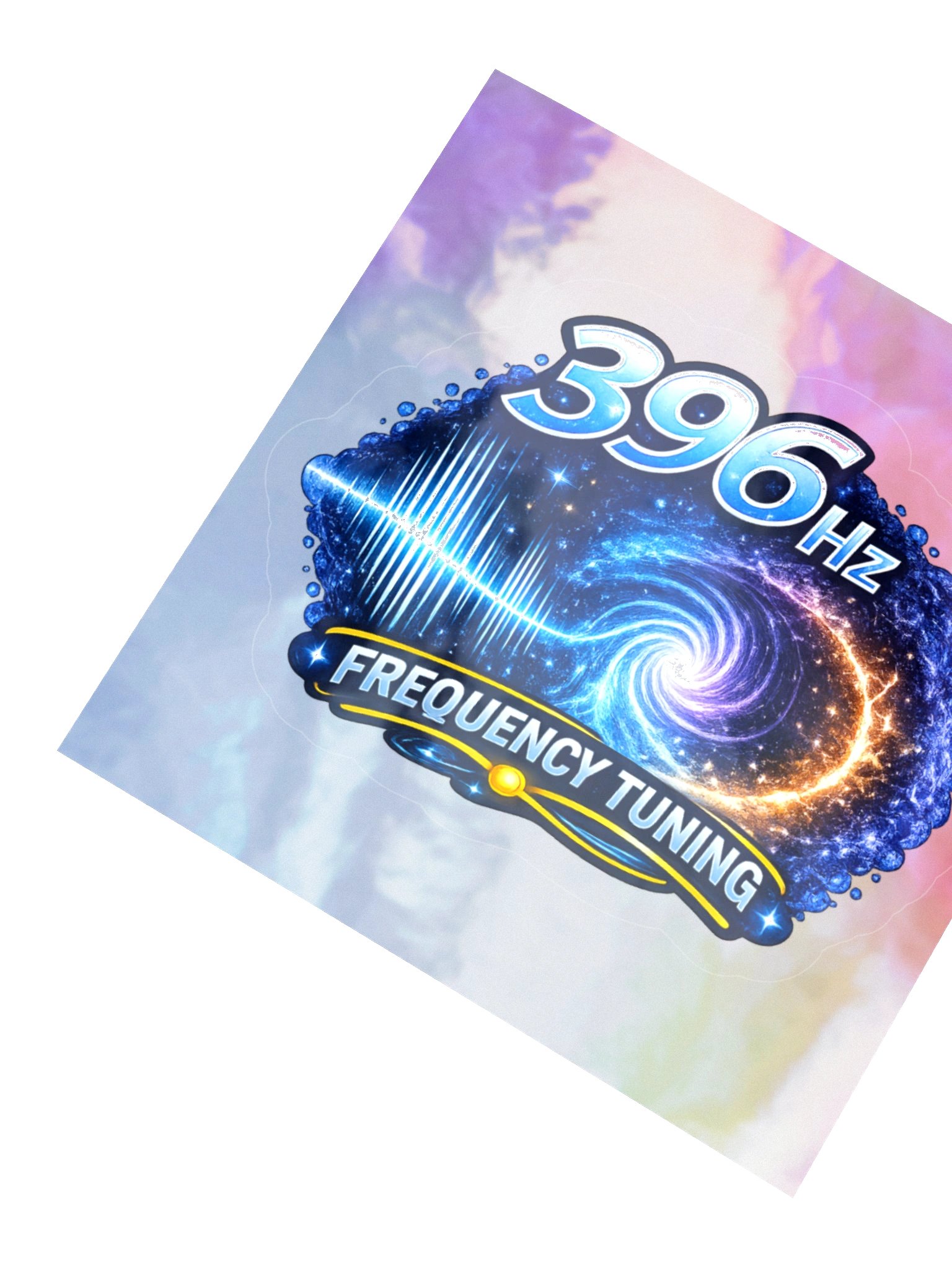 396 Hz Frequency Sticker on Holographic backing product image (4)