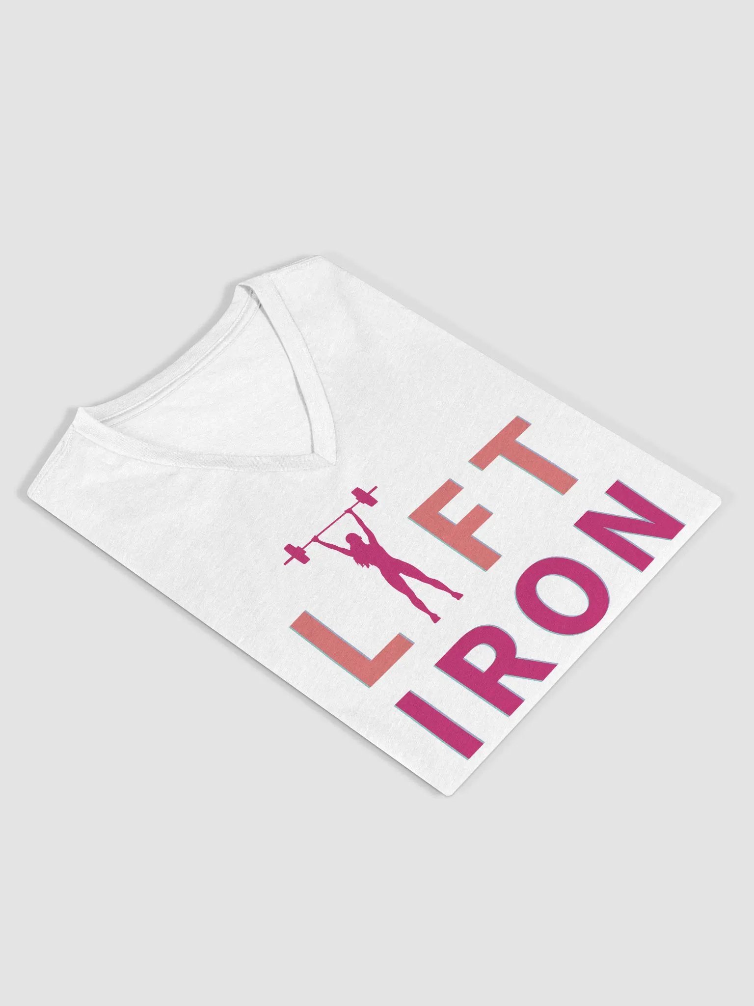 LIFT IRON | Women’s V-Neck Tee (Color Logo) product image (4)