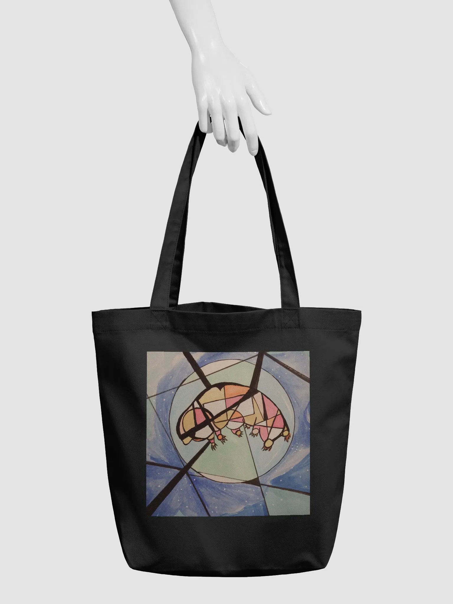 Cubism Painting: The Dream of a Tardigrade Econscious Eco-Friendly Tote Bag by Econscious product image (3)