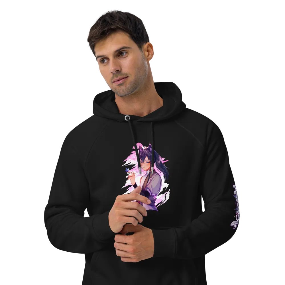 Unisex Eco Raglan Hoodie - Standard | Dark Mode product image (3)