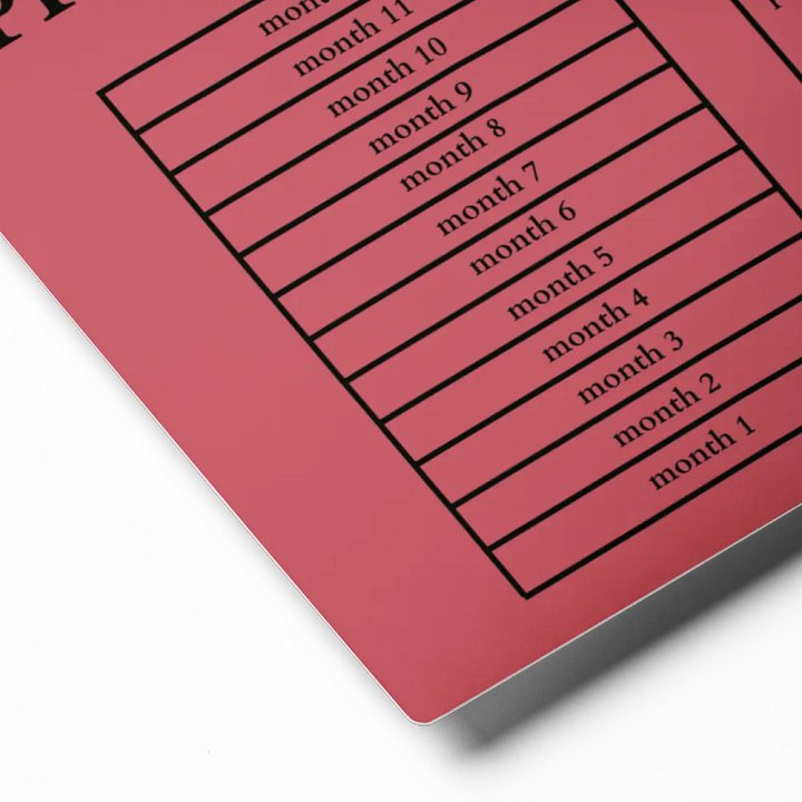 HIGHFALUTIN ANNUAL RENT TRACKER (black design 11) product image (2)