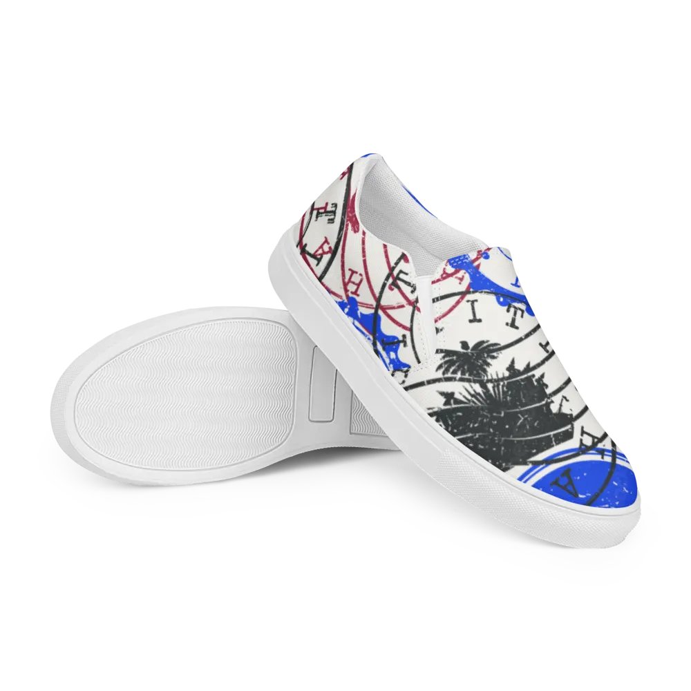 Haiti Stamp Women's Slip-On Shoes product image (12)