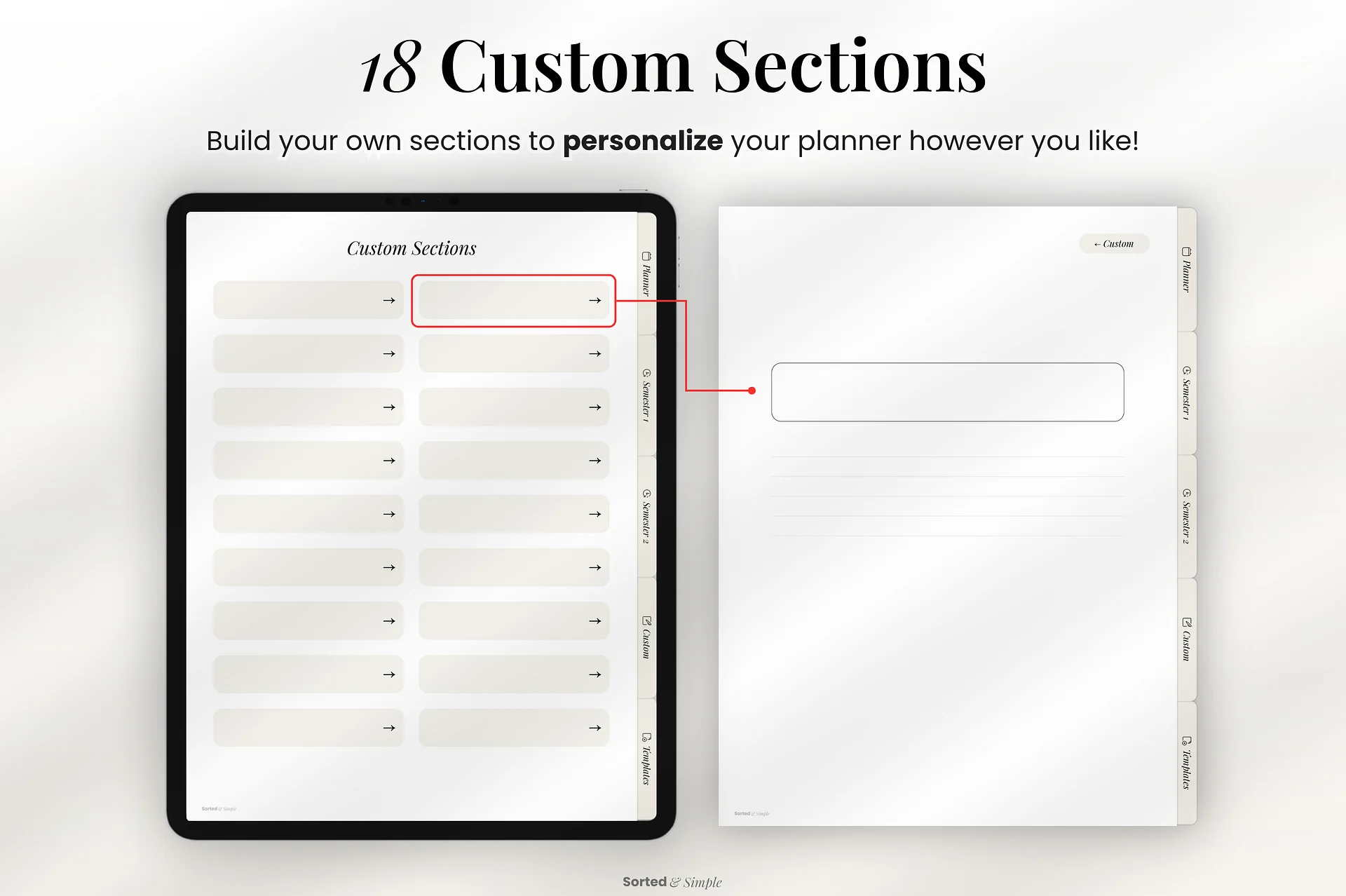 2026/2027 Mid-Year Student Digital Planner Portrait - Soft Neutral product image (7)
