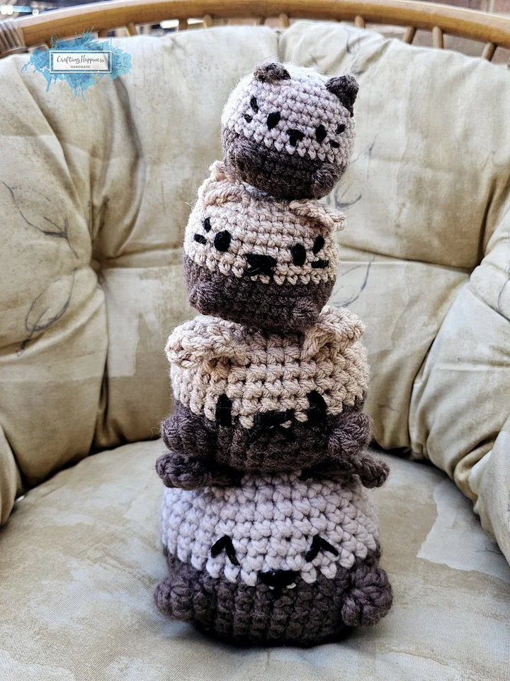 No Sew Amigurumi Cats & Dogs Crochet Pattern | 4 Sizes (PDF) product image (1)