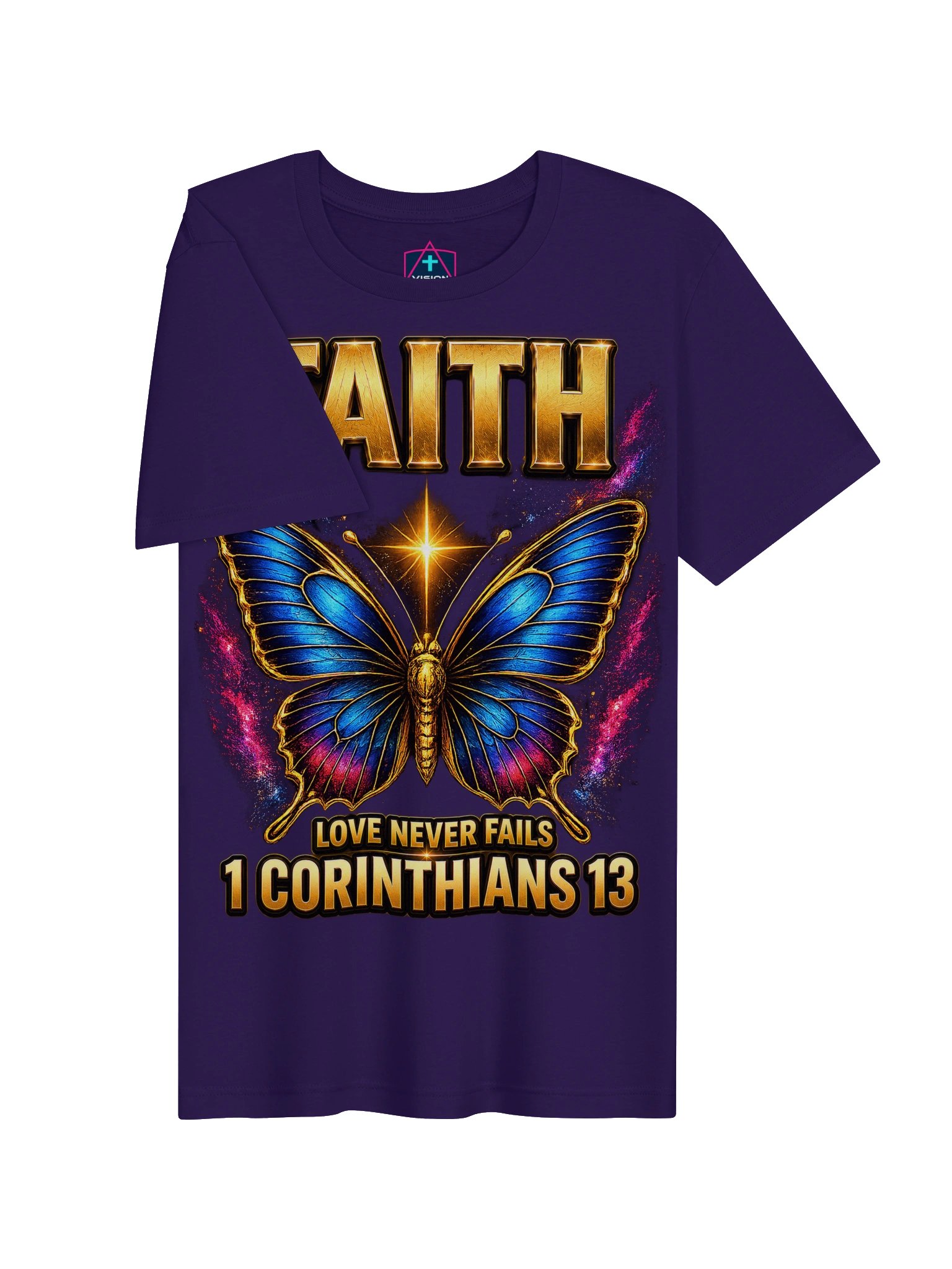 Love Never Fails - Women’s Butterfly - Christian Faith T-shirt product image (5)