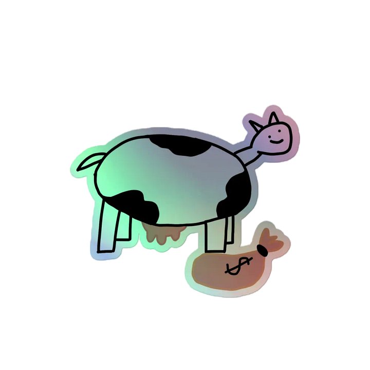 cashcow holographic sticker product image (2)