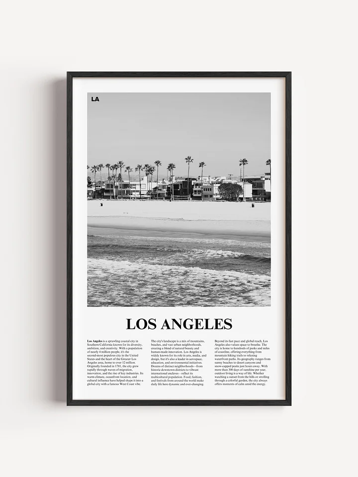 Los Angeles 04 Newspaper Poster | Framed product image (1)