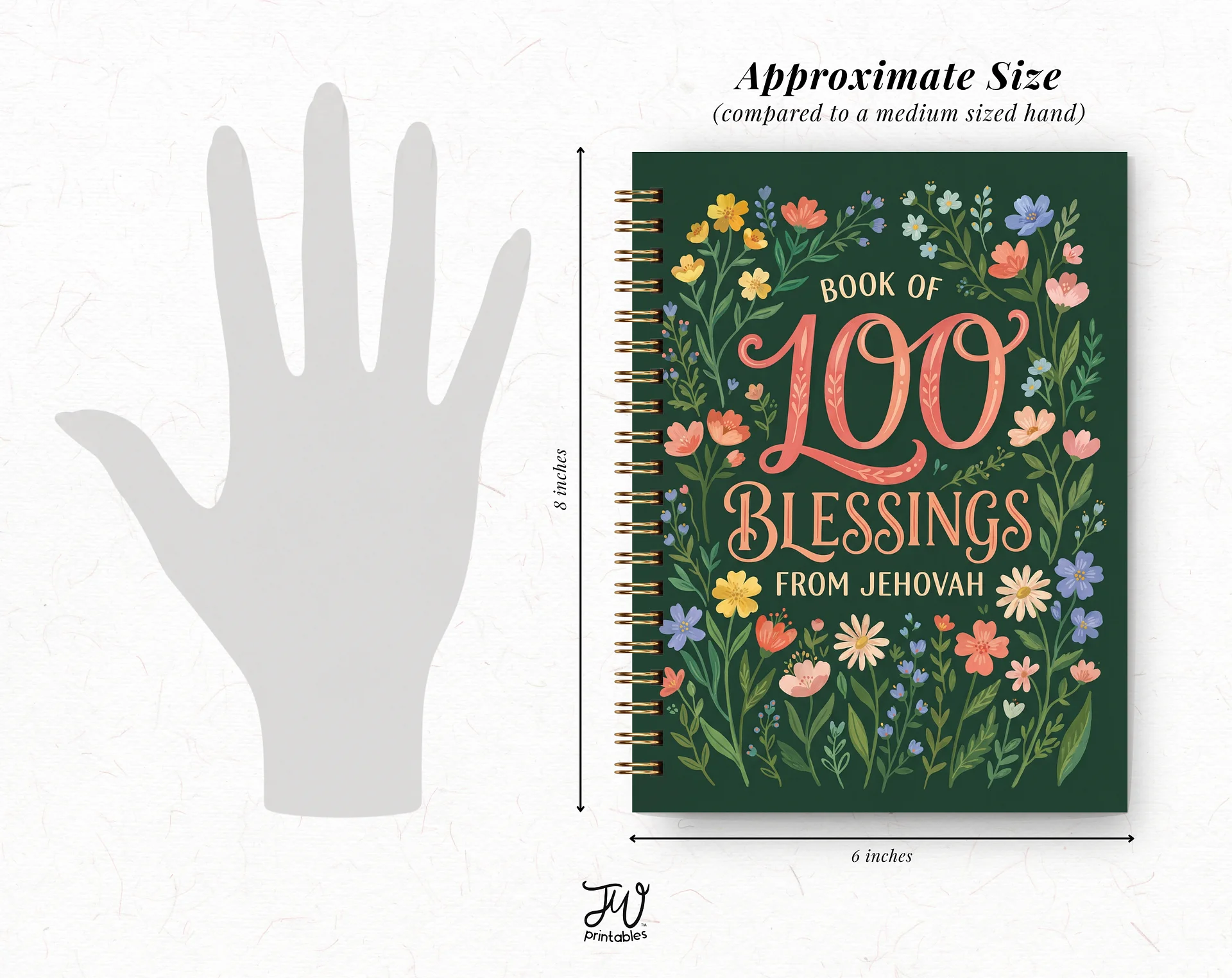 100 Blessings From Jehovah Prompted Journal product image (4)