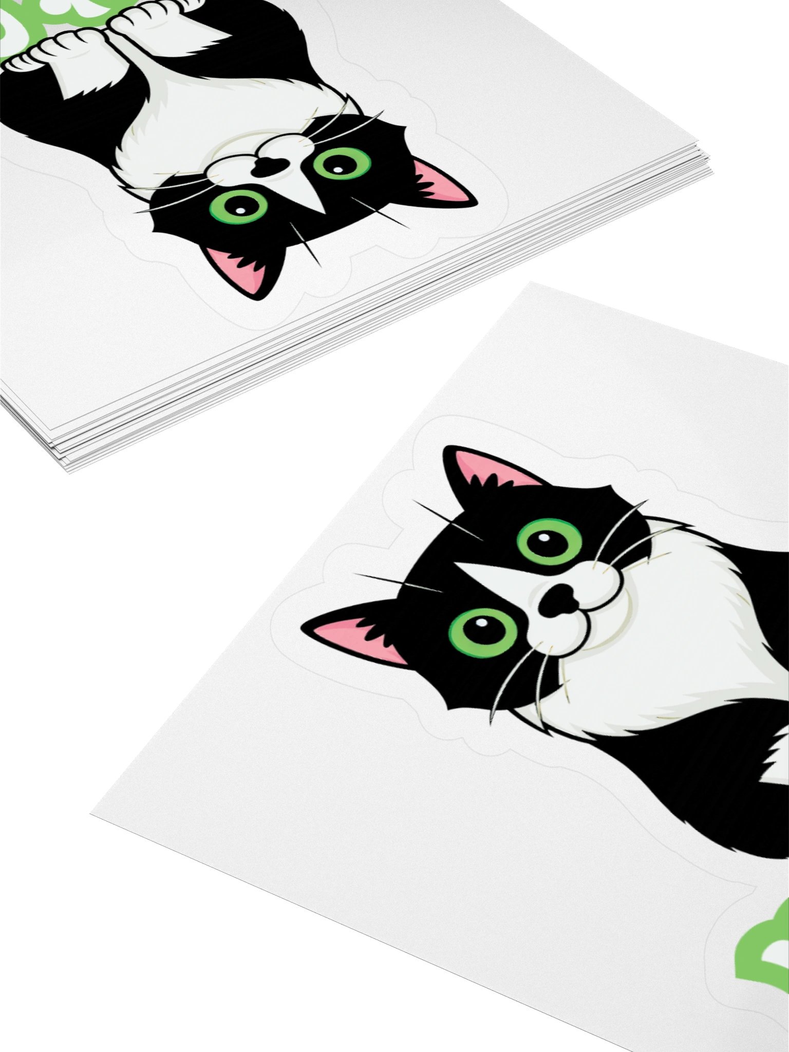 Small Phat Cat Sticker (Green) product image (4)