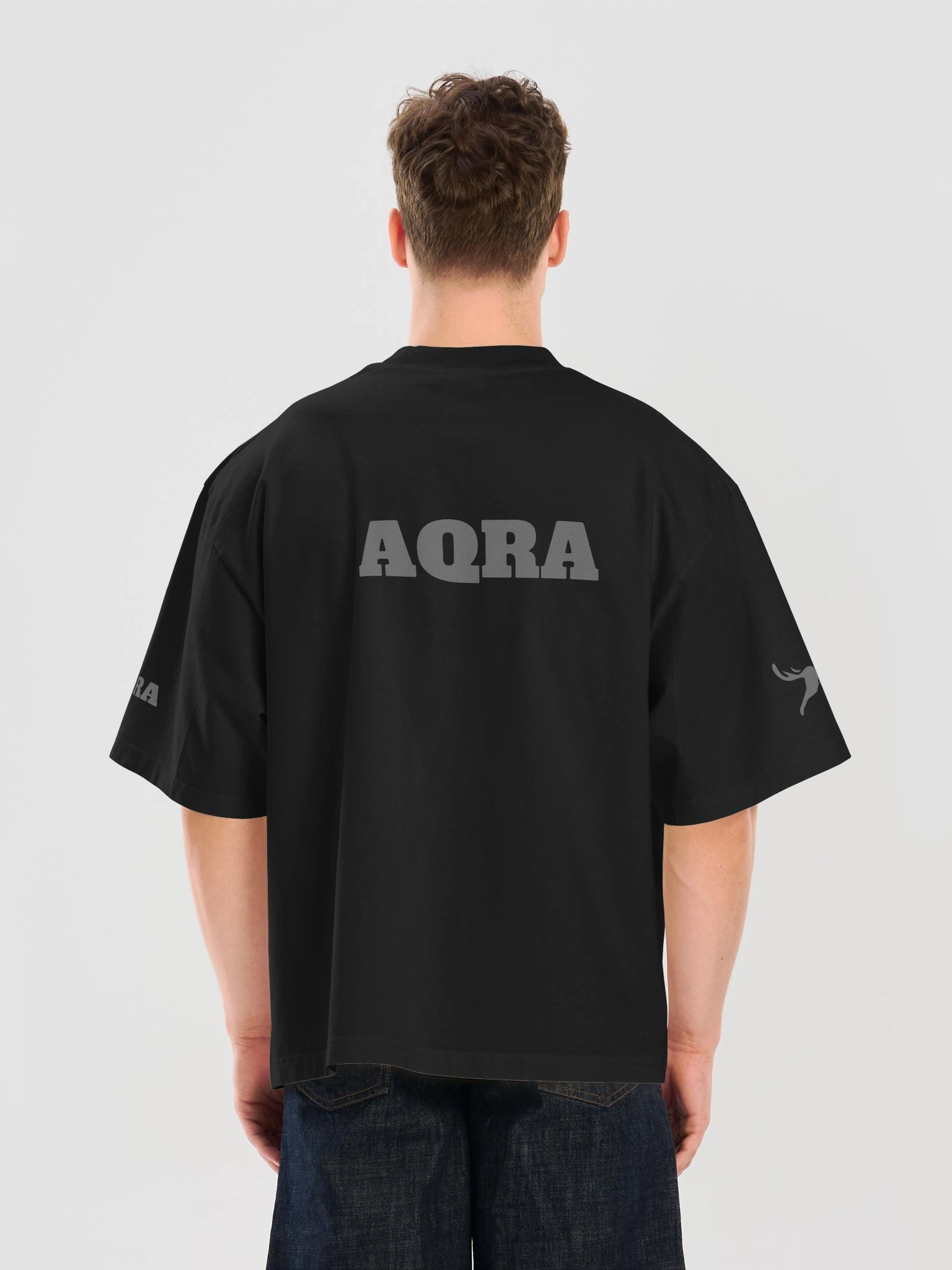 AQRA Leaping Feline Graphic Oversized Tee product image (3)