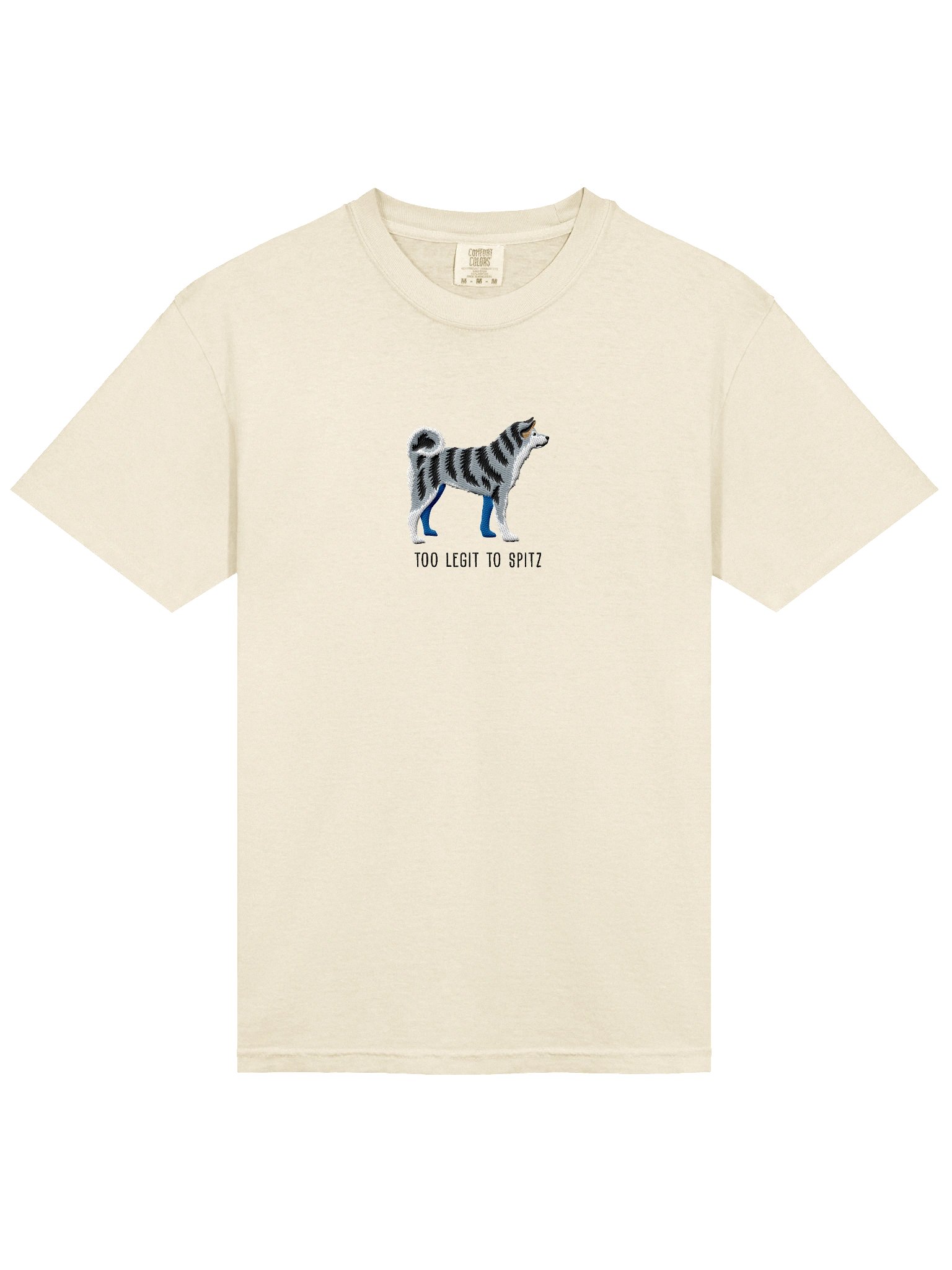 Too Legit to Spitz T-Shirt(Embroidered) of a Japanese Akita Inu(Blue Brindle) product image (6)