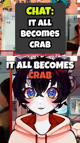 It all becomes CRAB! 🦀🦀🦀

#lego #vtuber #envtuber #anime #crab #femboy #catboy #enby #streamer #cozy #justchatting #analogwhi...