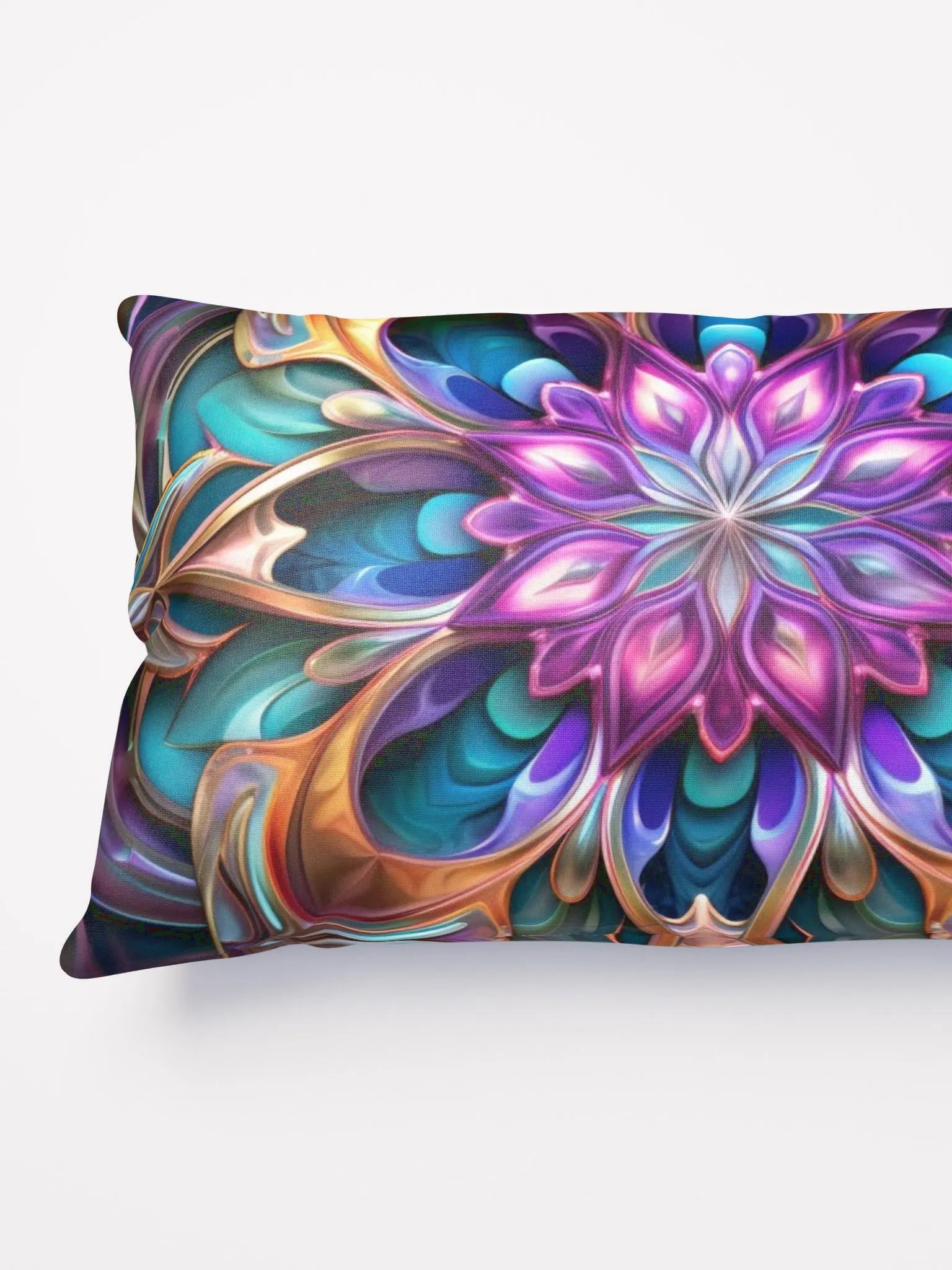 Purple Fractal Throw Pillow - Mesmerizing! product image (4)