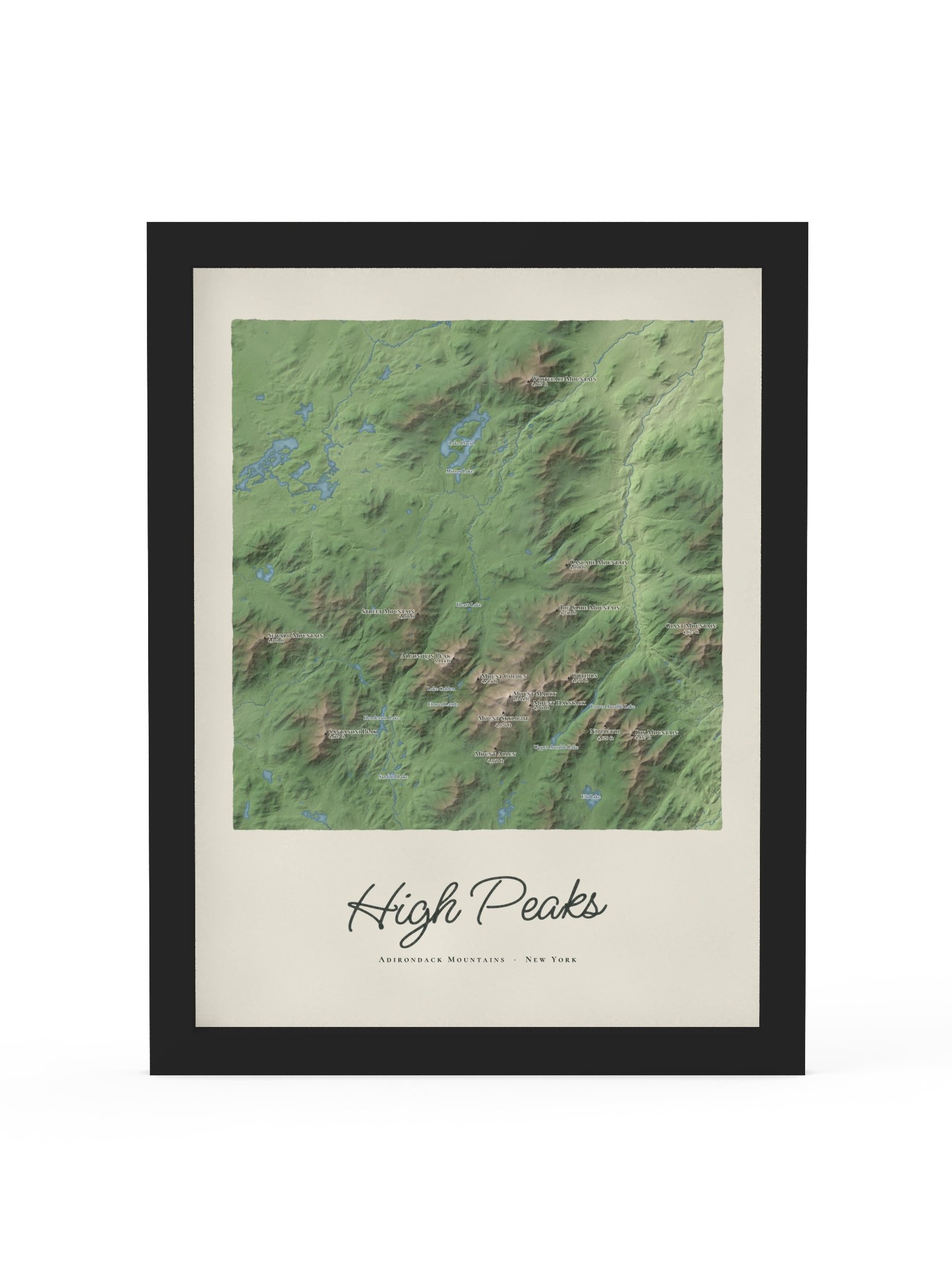 High Peaks Map Framed Print product image (3)