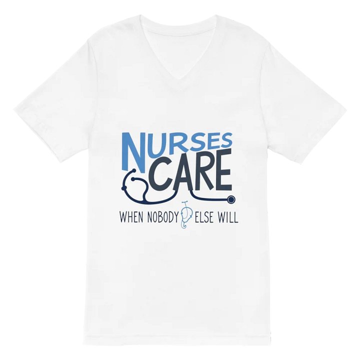 Nurses Care Stethoscope V-Neck Tee product image (2)