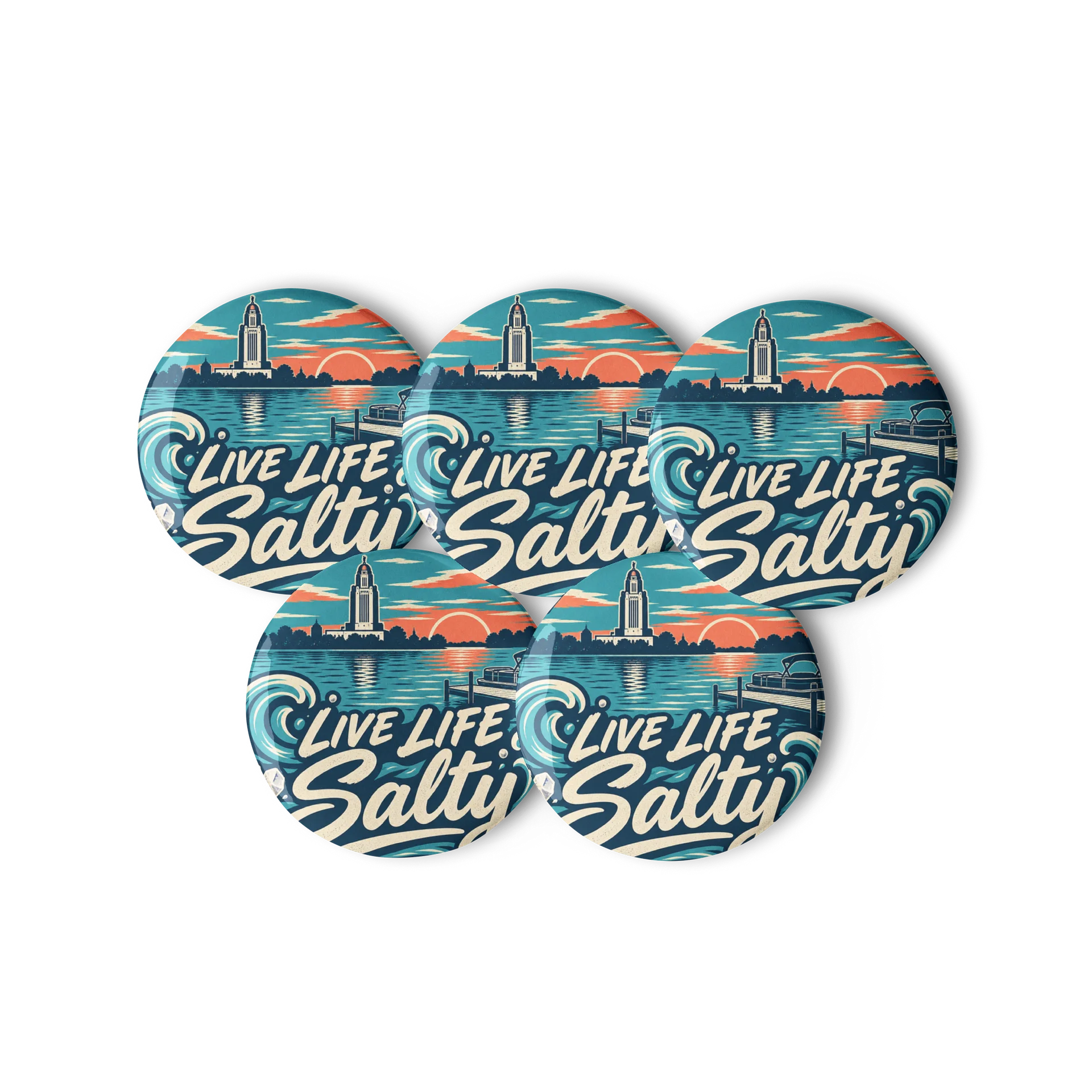 "Live Life Salty" Button product image (2)